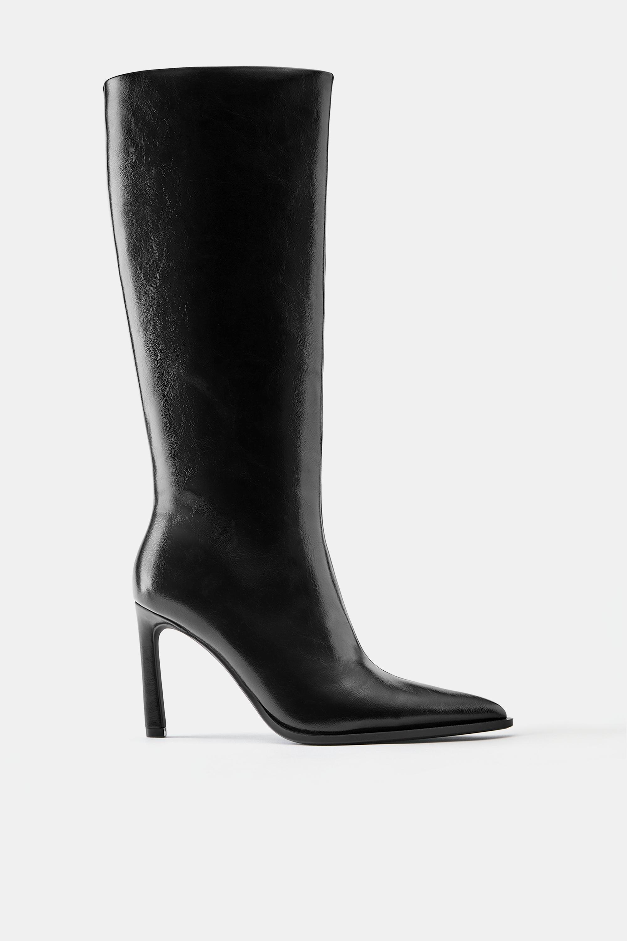 High-heel boots — Black