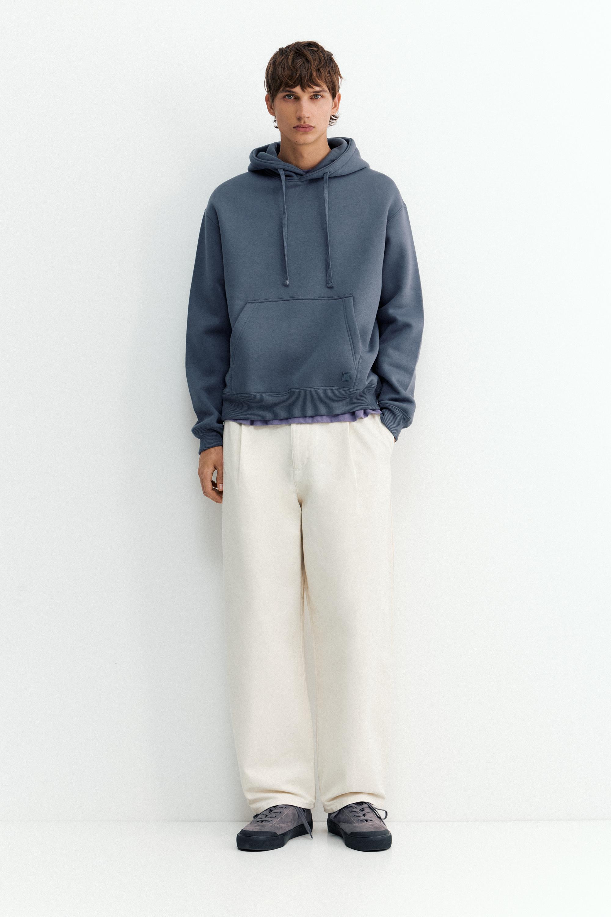 Basic hoodie — Grey blue