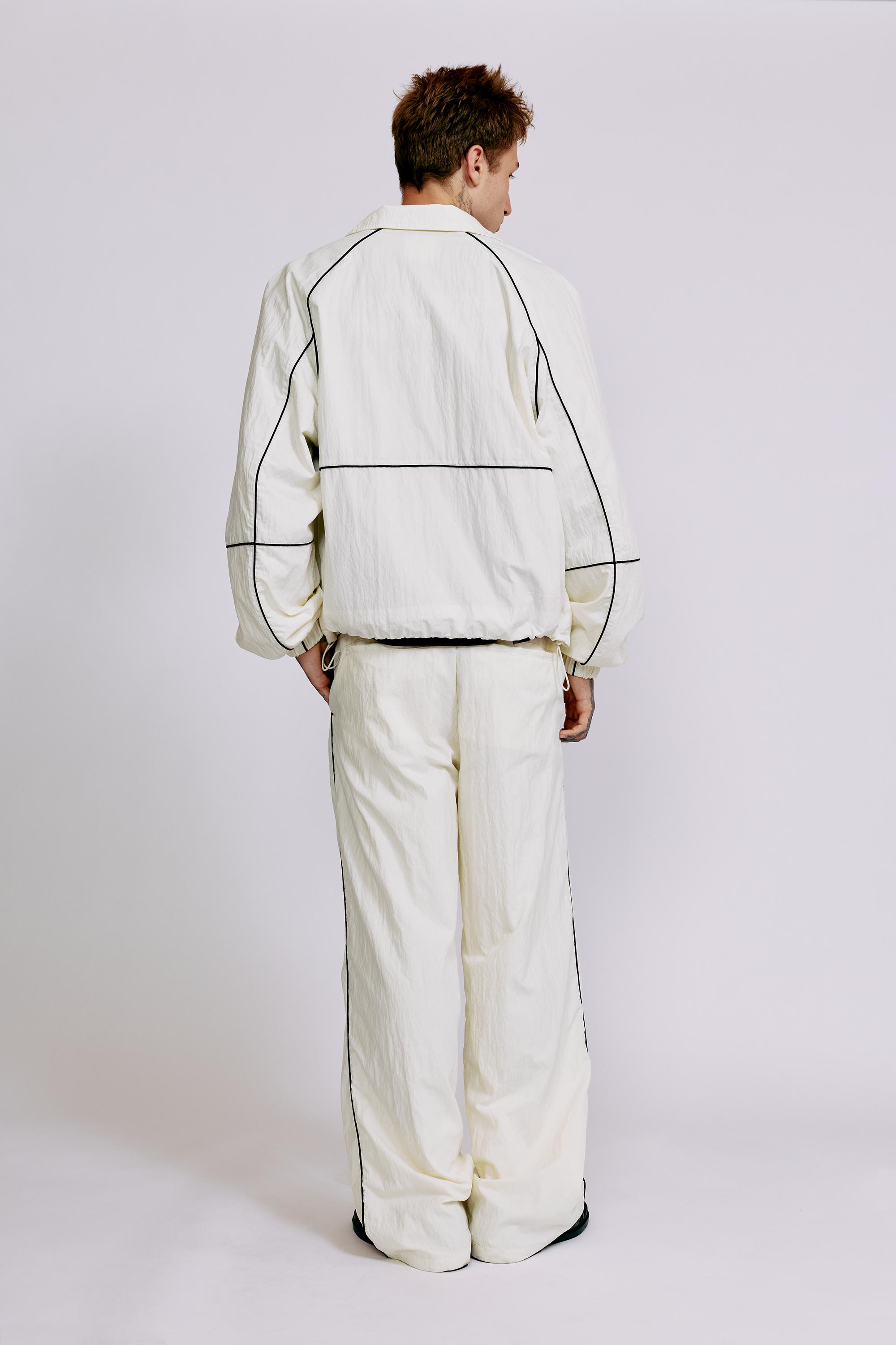 Lightweight contrast stitch jacket — Off white