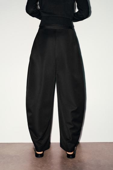 Balloon fit darted trousers — Black 5