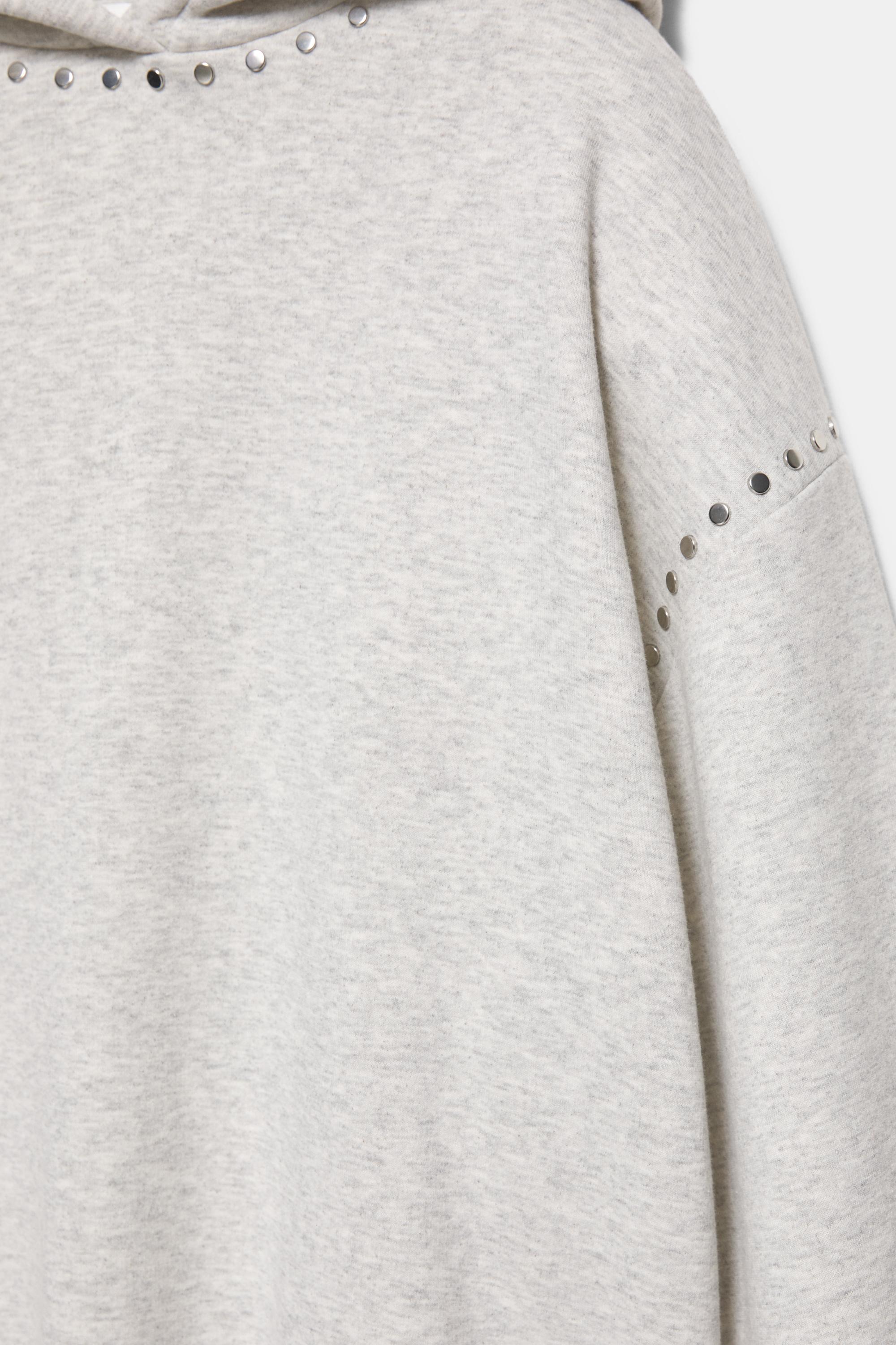 Çıtçıtlı kapüşonlu sweatshirt - Görsel 2