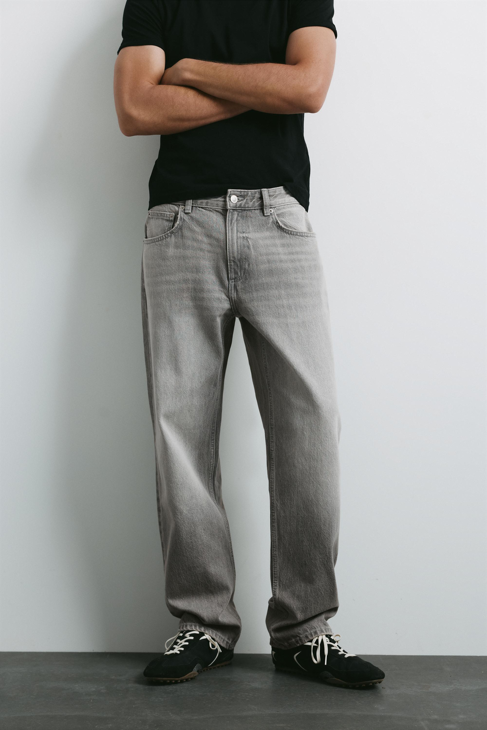 Straight-leg jeans — Dark grey