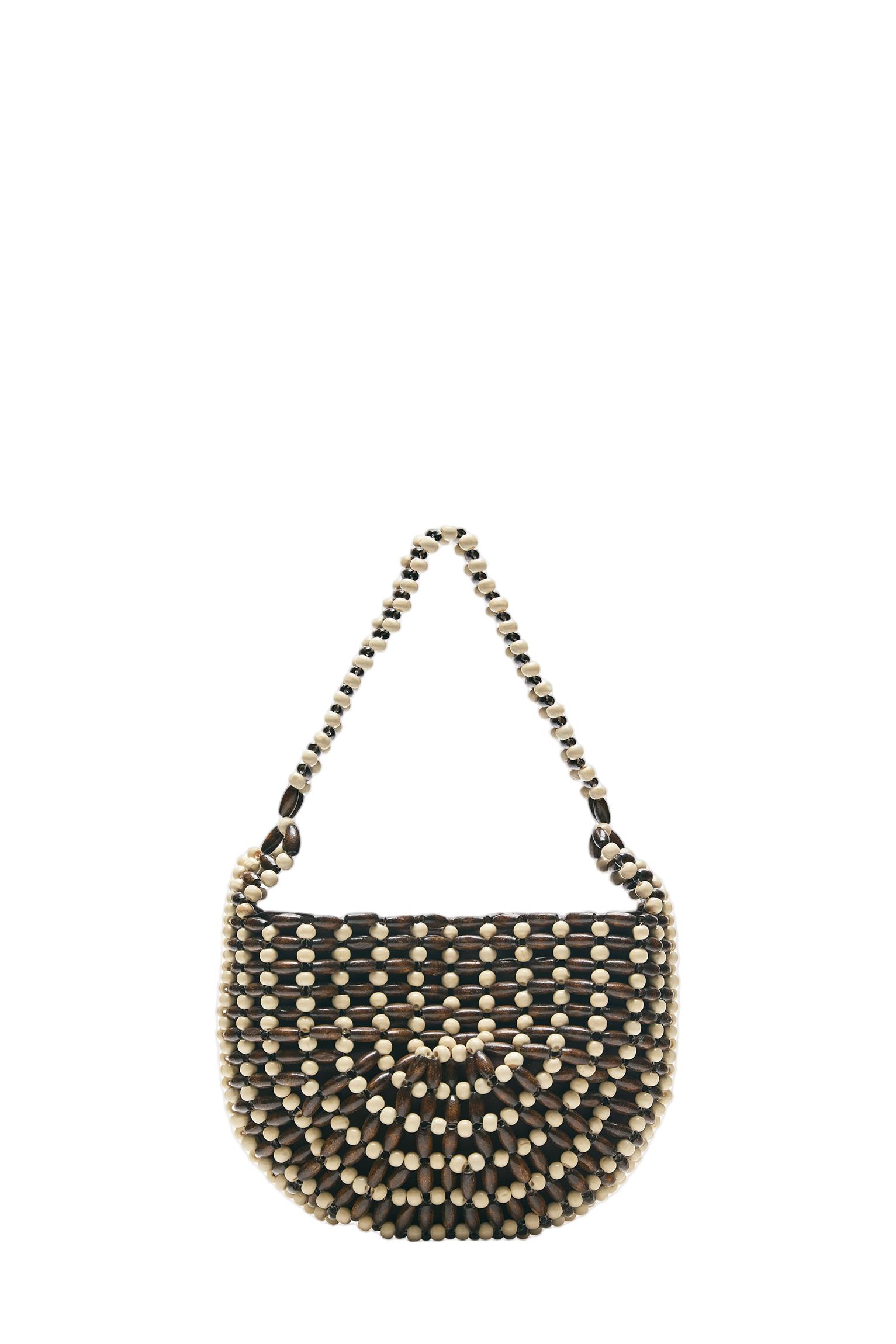 Embellished shoulder bag — Brown