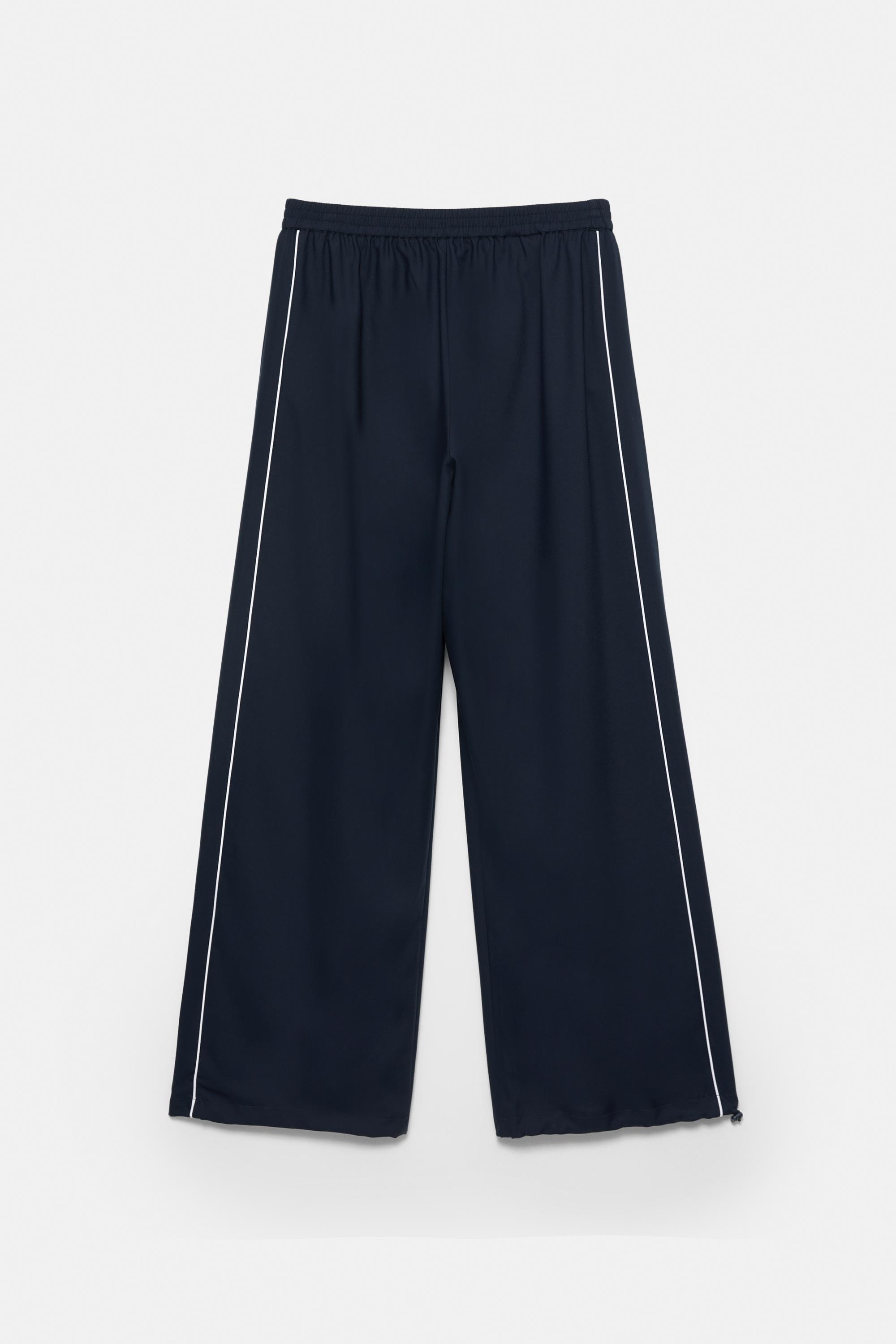 Contrast tracksuit trousers — Navy