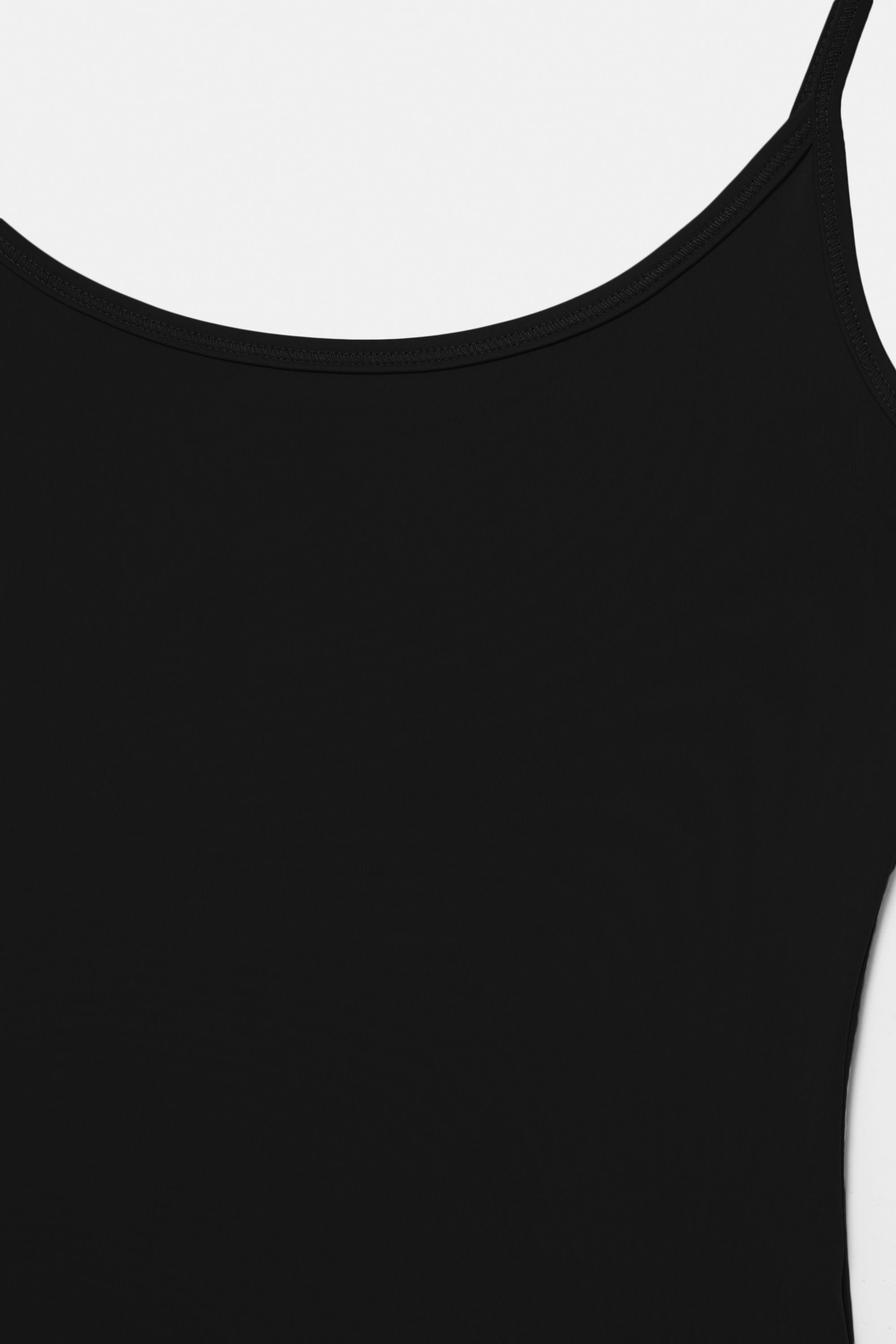 Polyamide bodysuit with thin straps — Black