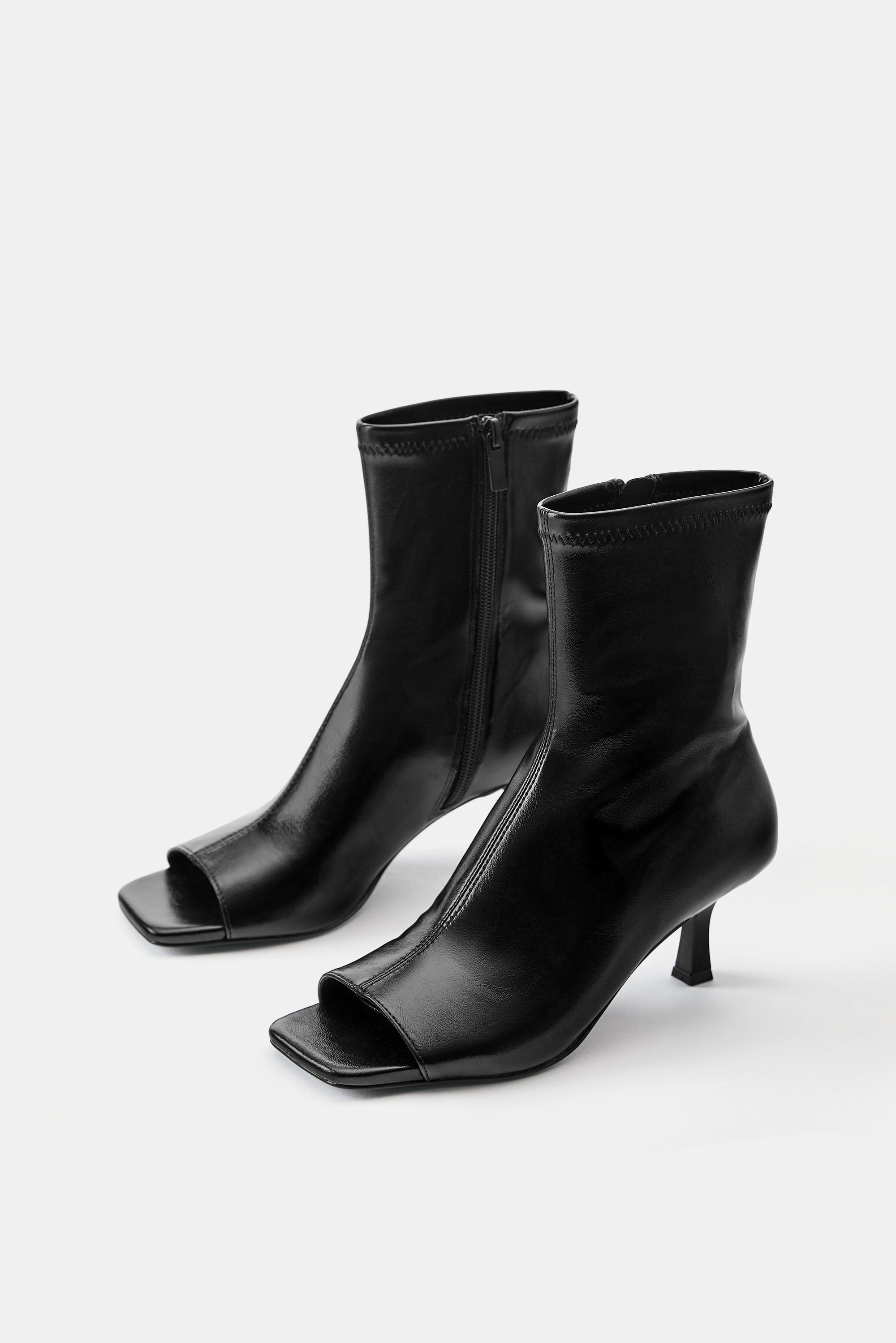 heeled ankle boots — Black