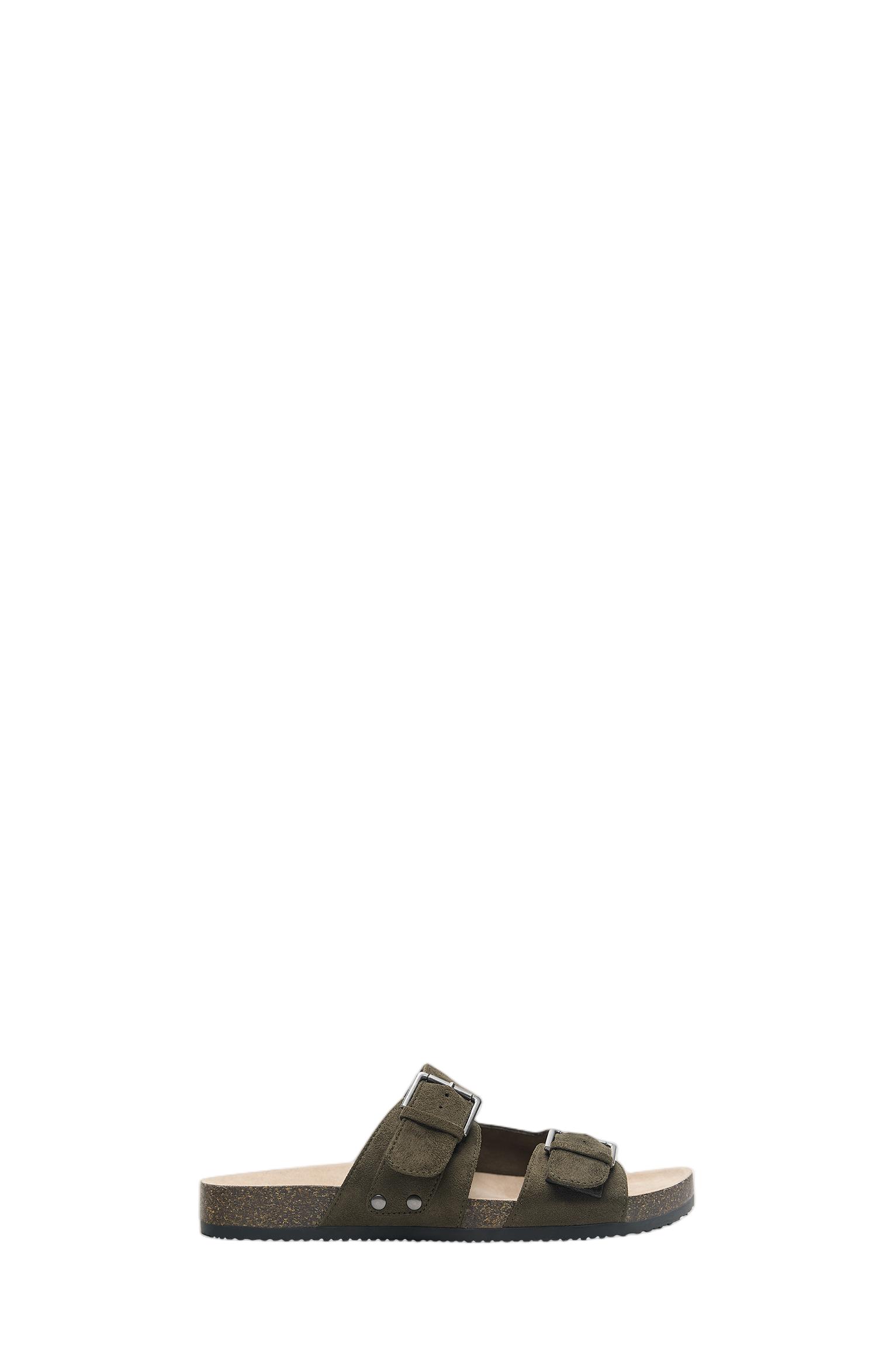 Buckled sandals — Khaki
