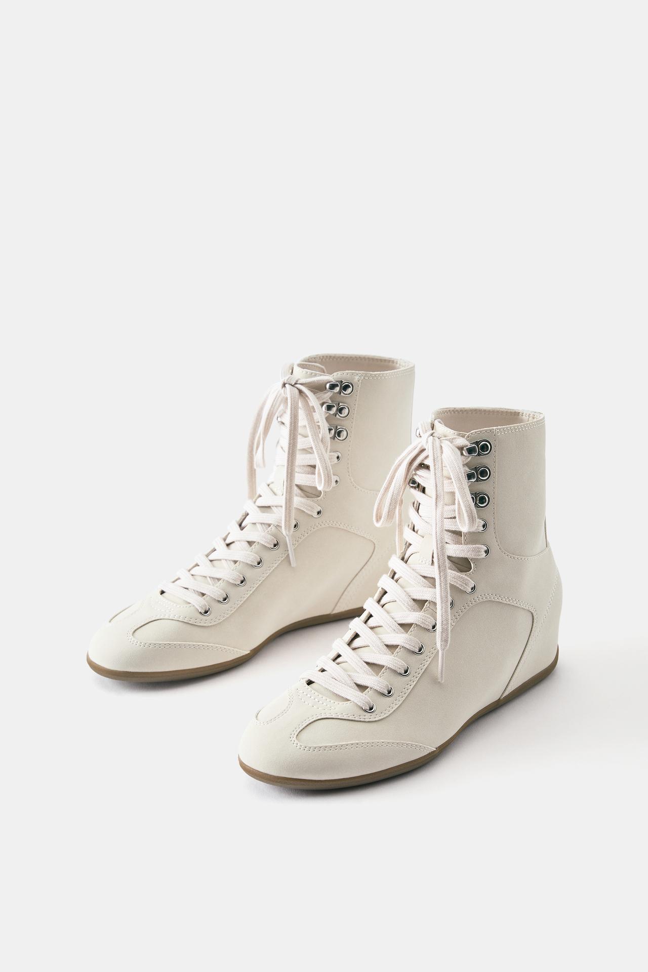 High-top trainers — Sand