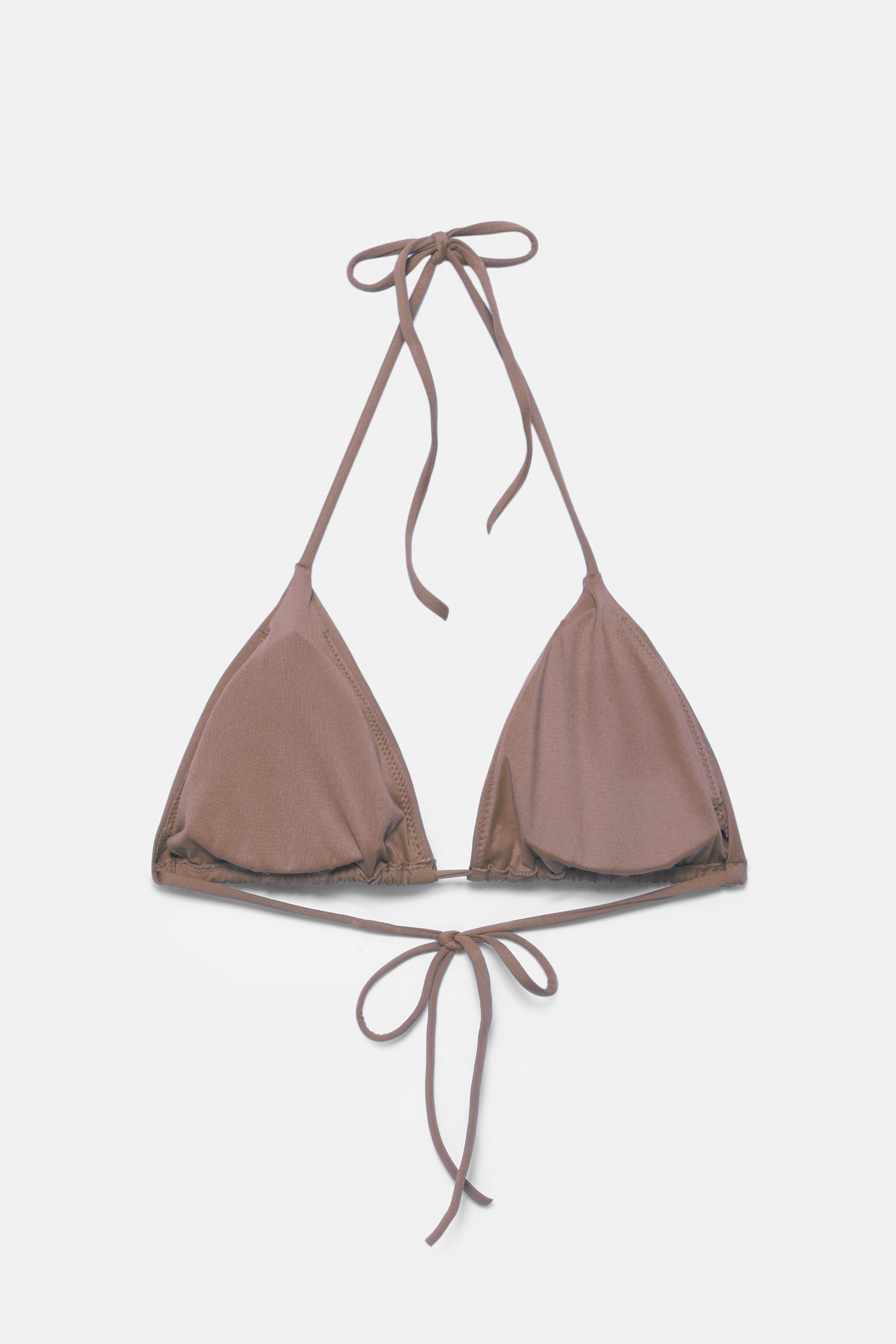 Triangle bikini top — Mole brown