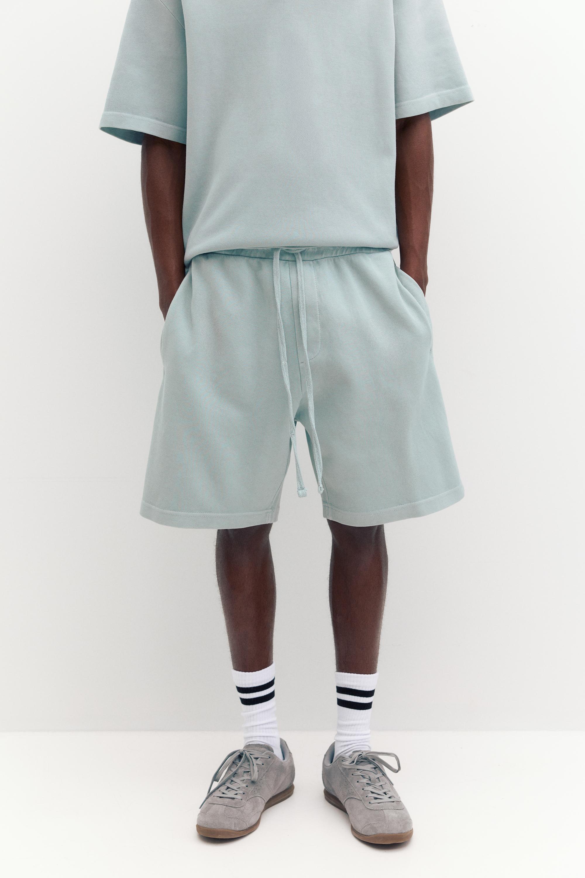 Dokulu jogger bermuda - Görsel 28