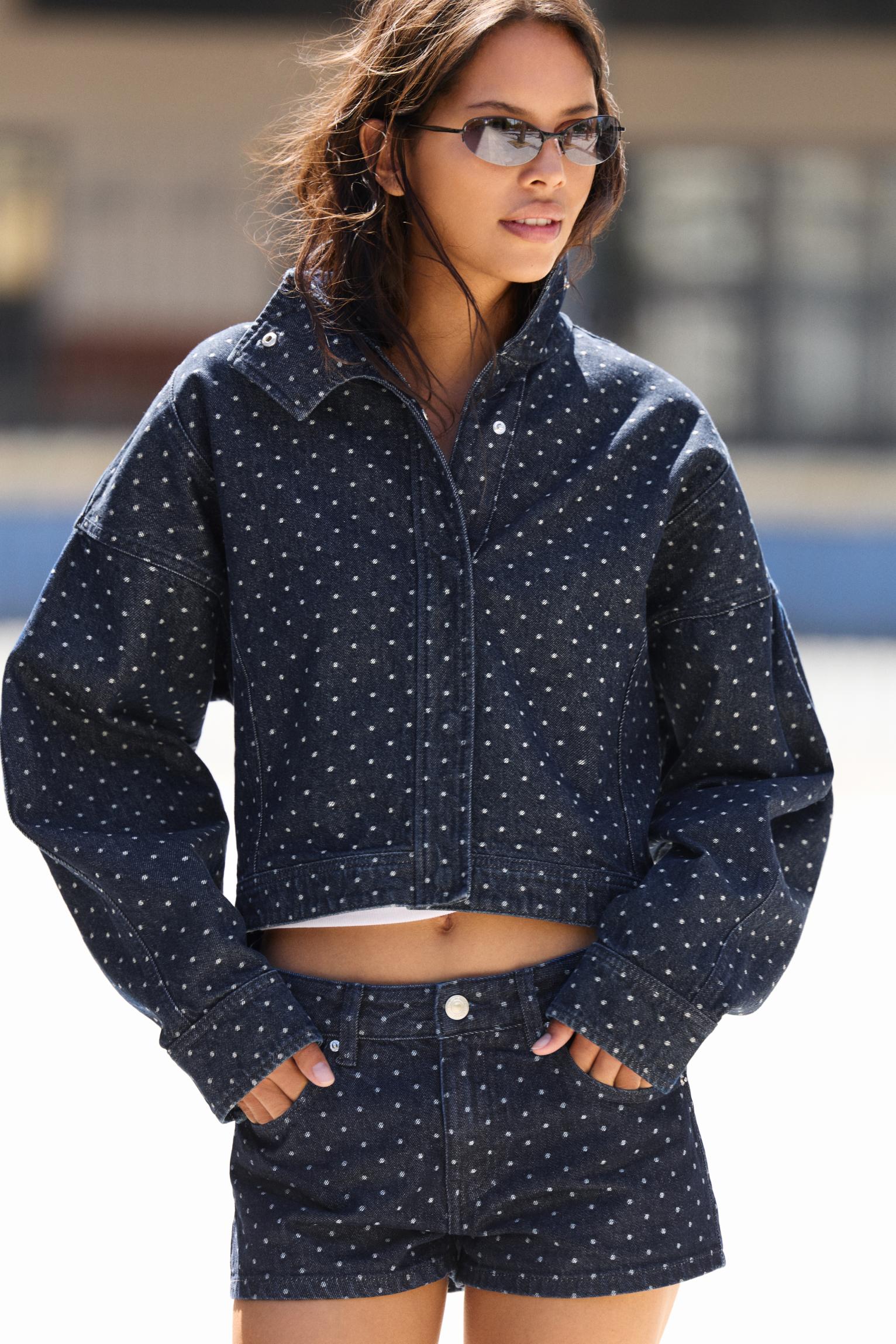 Giacca Di Jeans A Pois