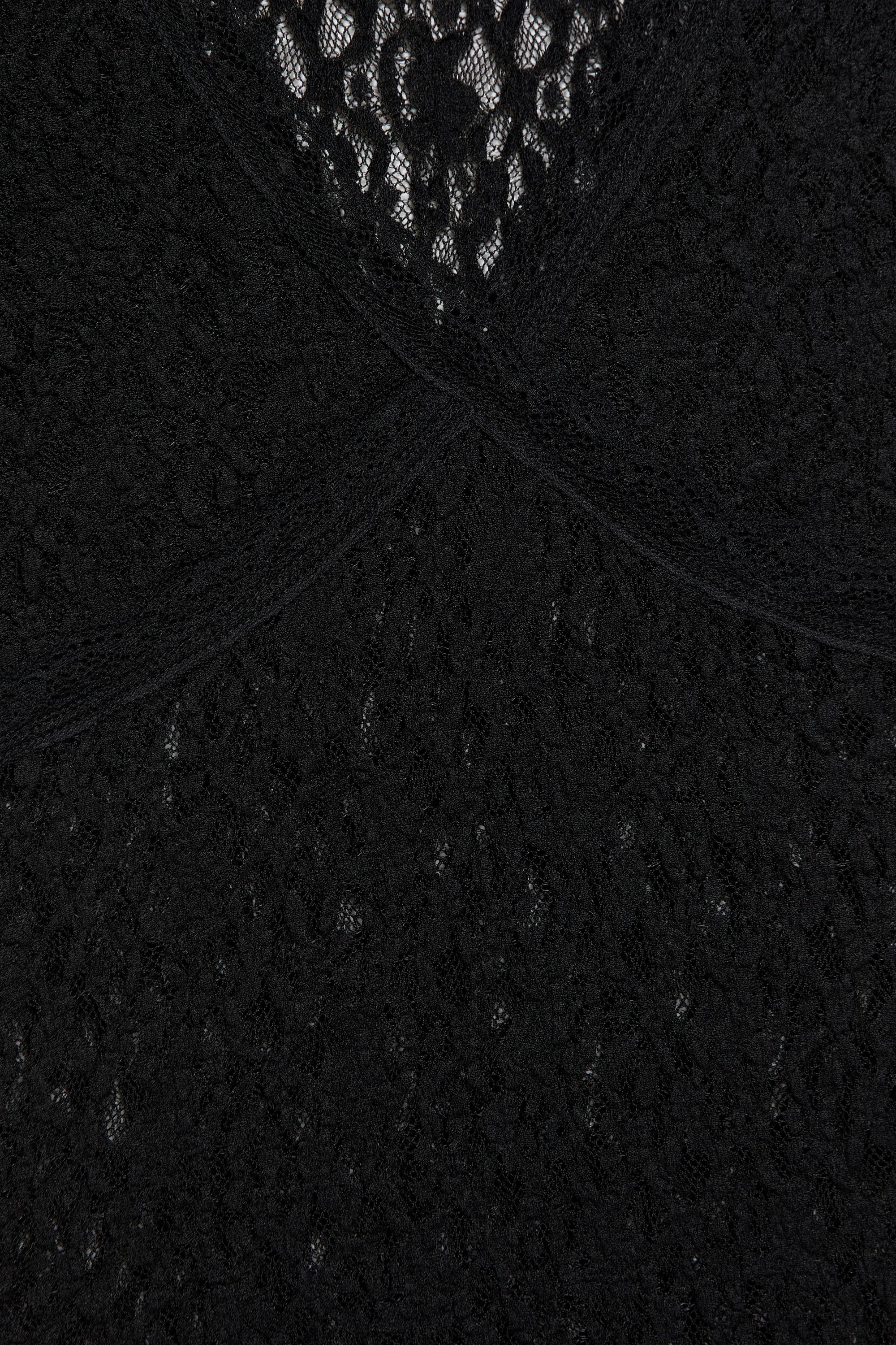 Short sleeve lace bodysuit — Black