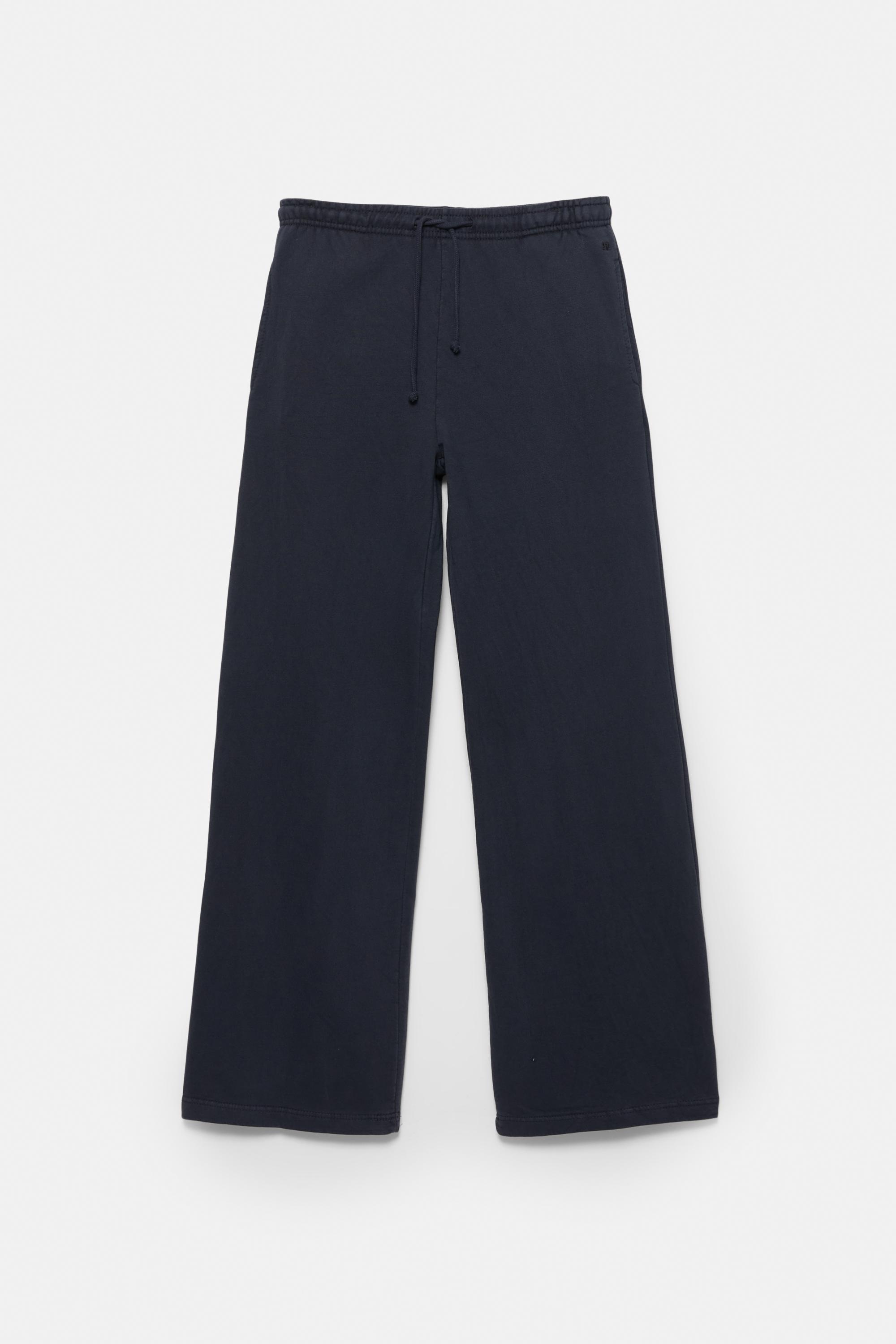 Wide-leg tracksuit bottoms — Navy