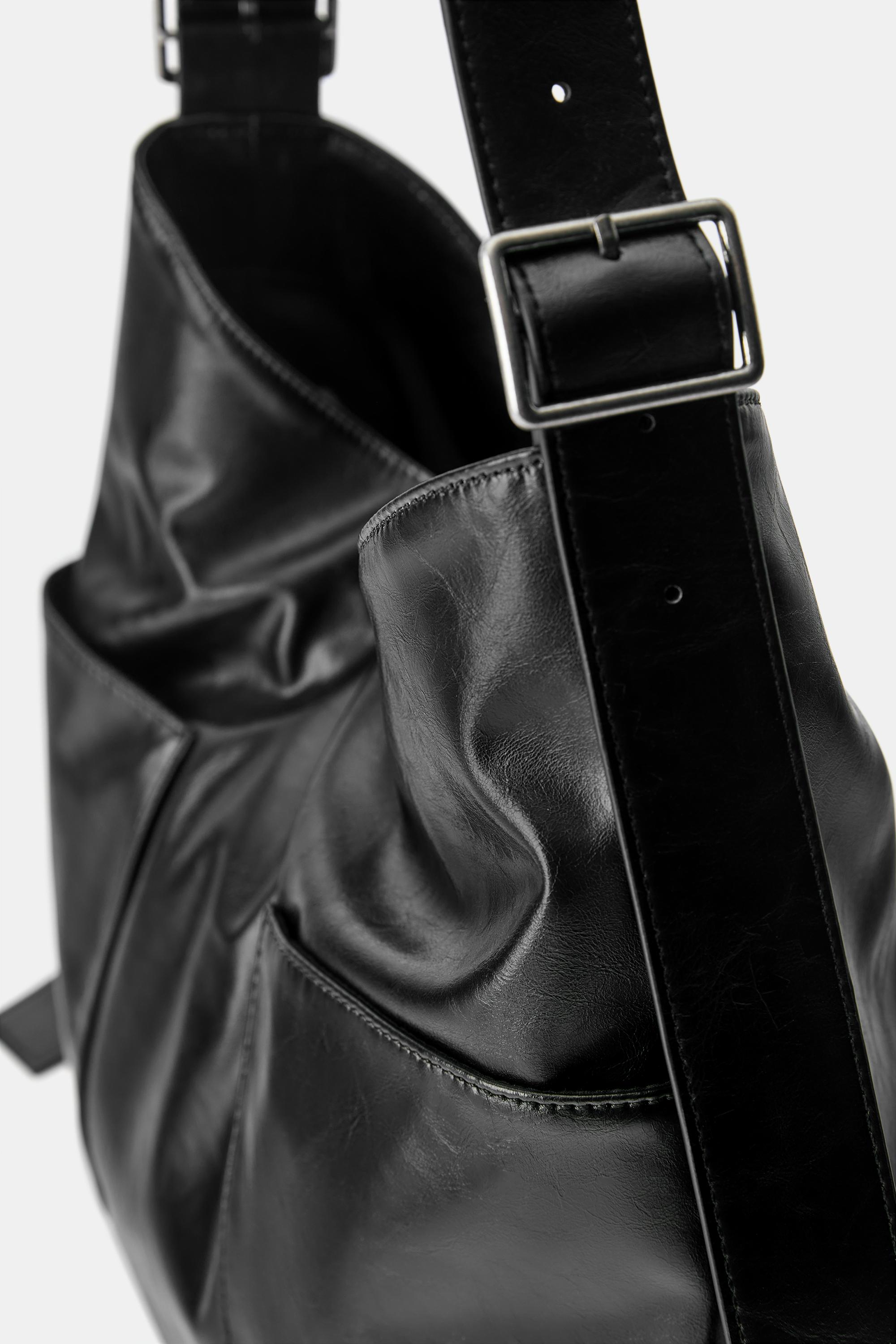 Strappy tote bag — Black