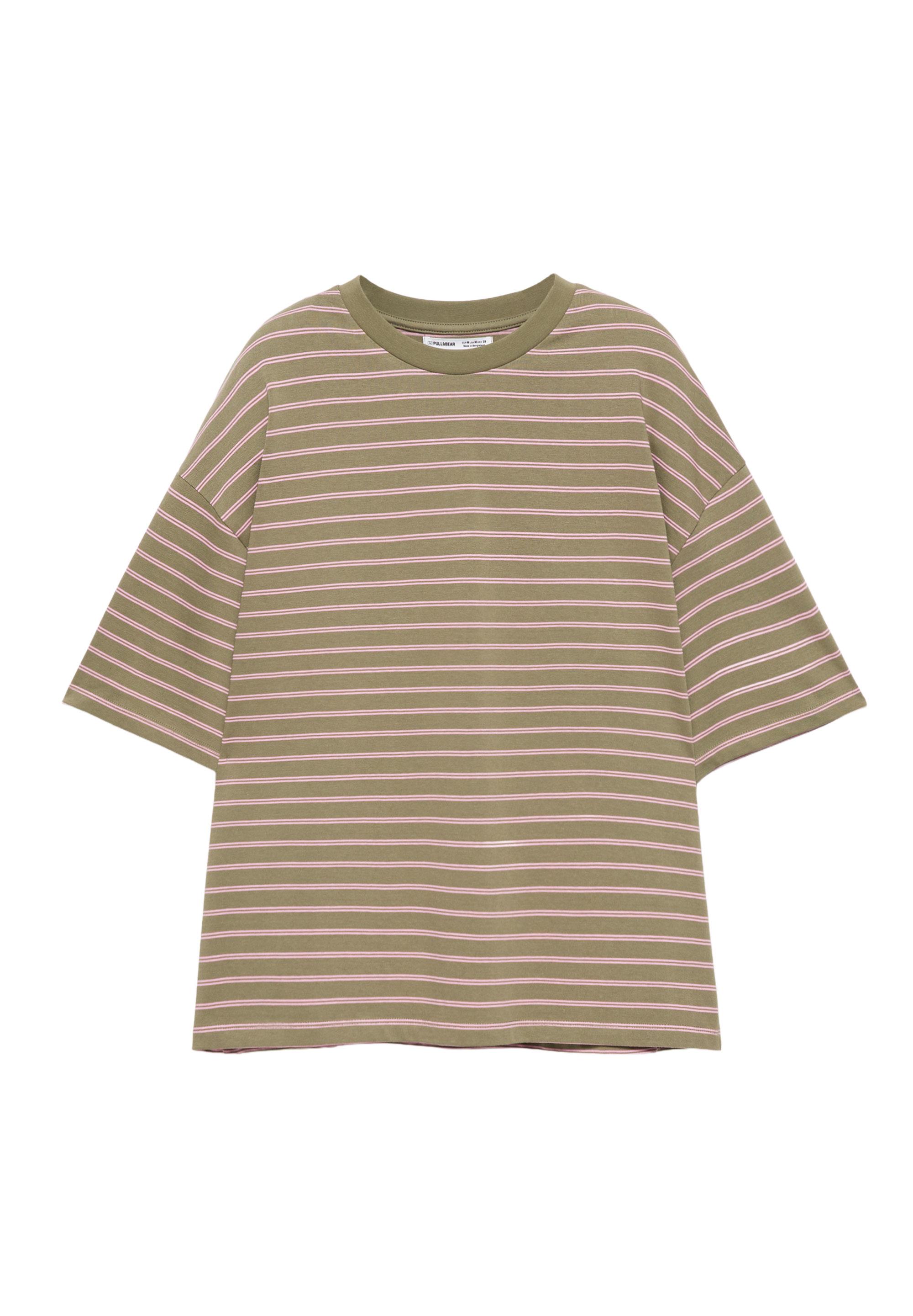 Oversize short sleeve T-shirt — Striped