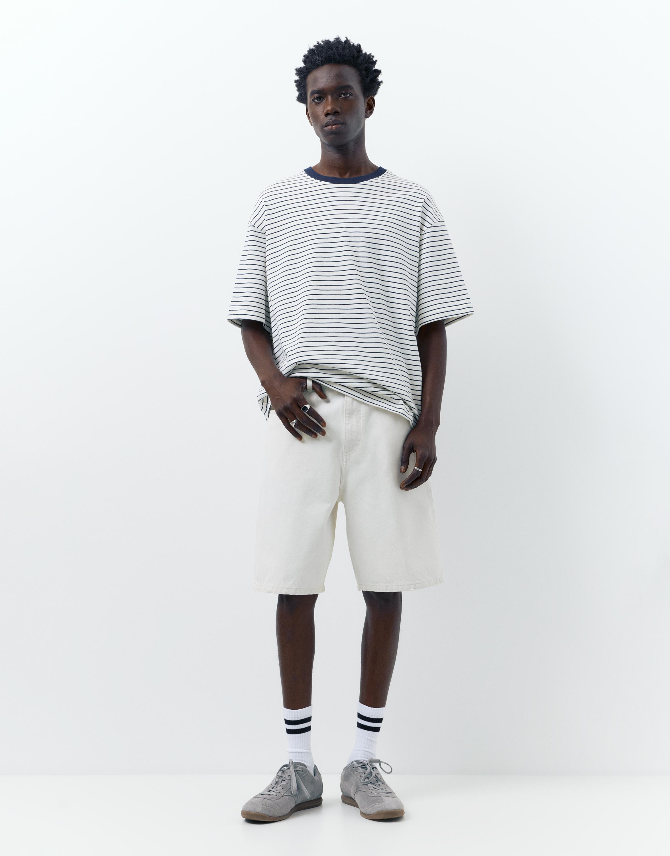 Baggy denim bermuda - Görsel 73