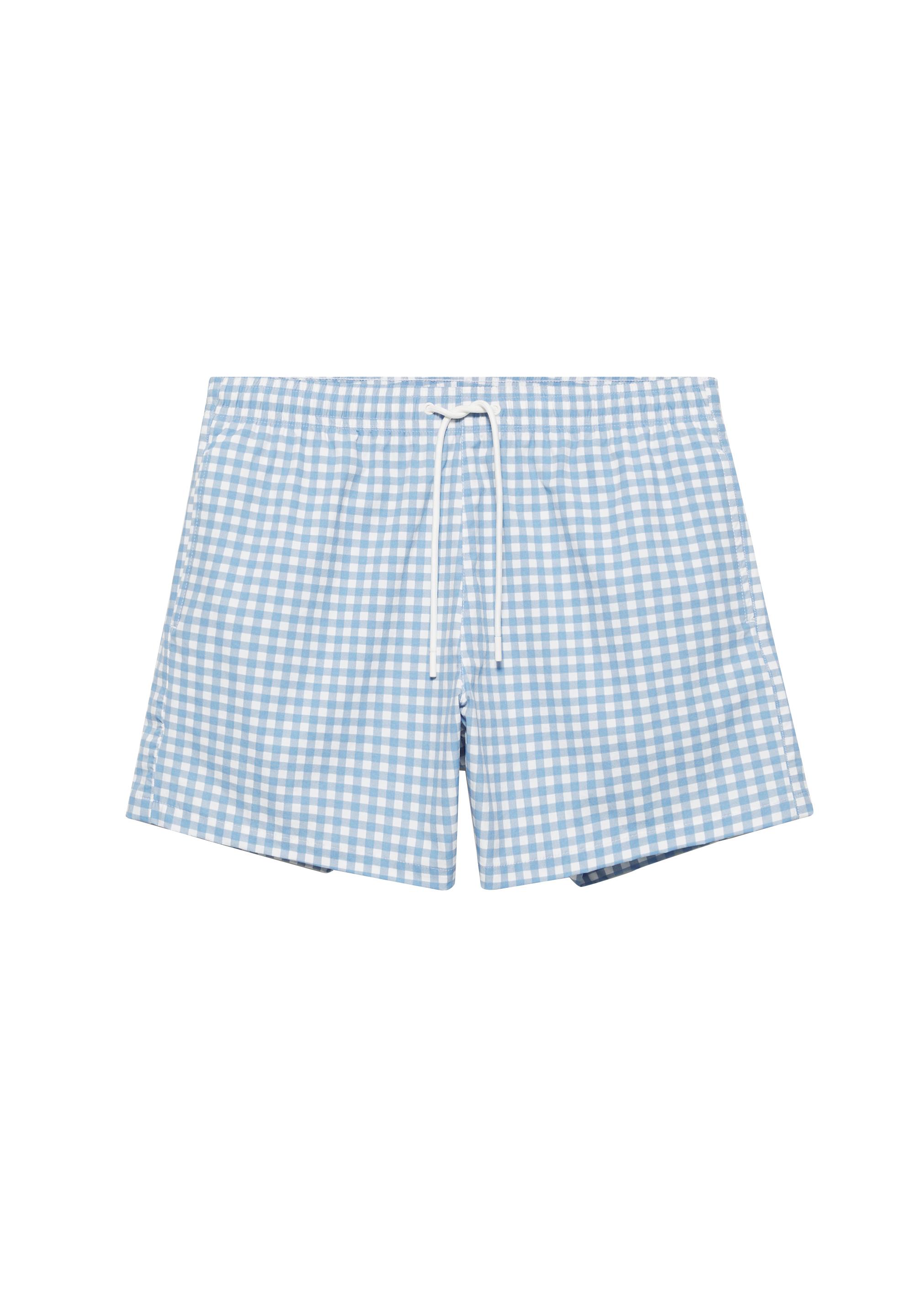Gingham check swimsuit — Blue