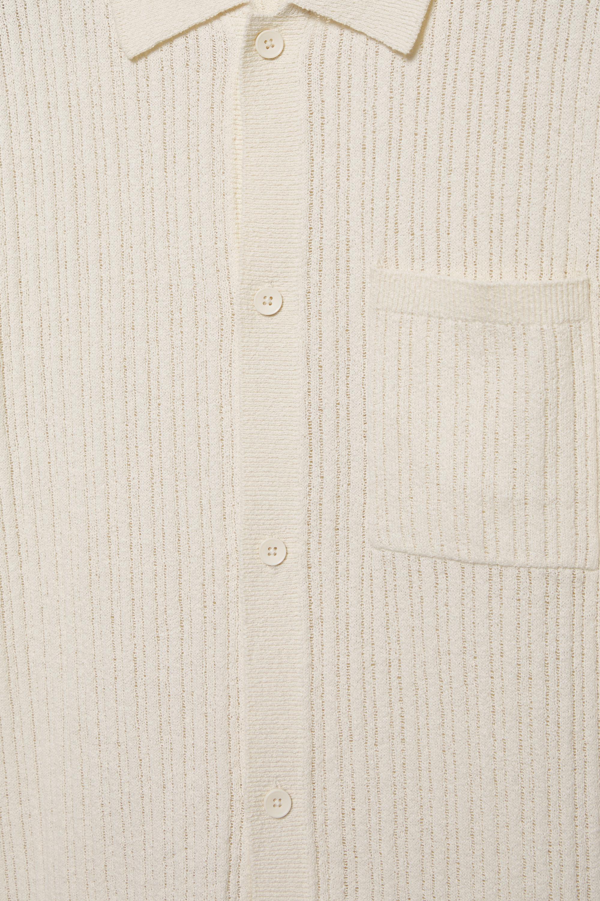 Kısa kollu örgü gömlek - Görsel 17