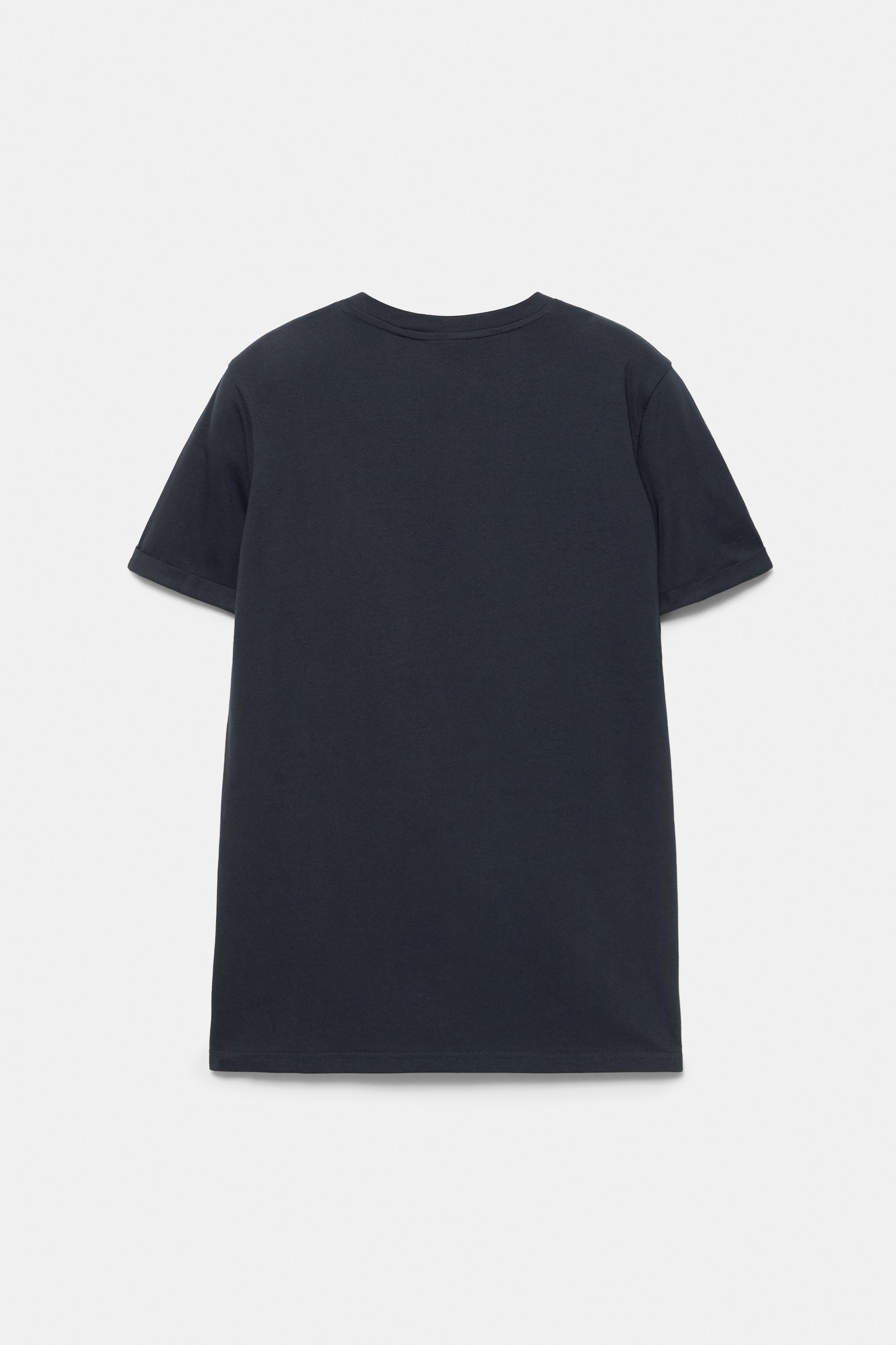 Muscle fit T-shirt — Dark navy