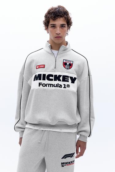 Disney x F1 quarter-zip sweatshirt — Pale marl 2