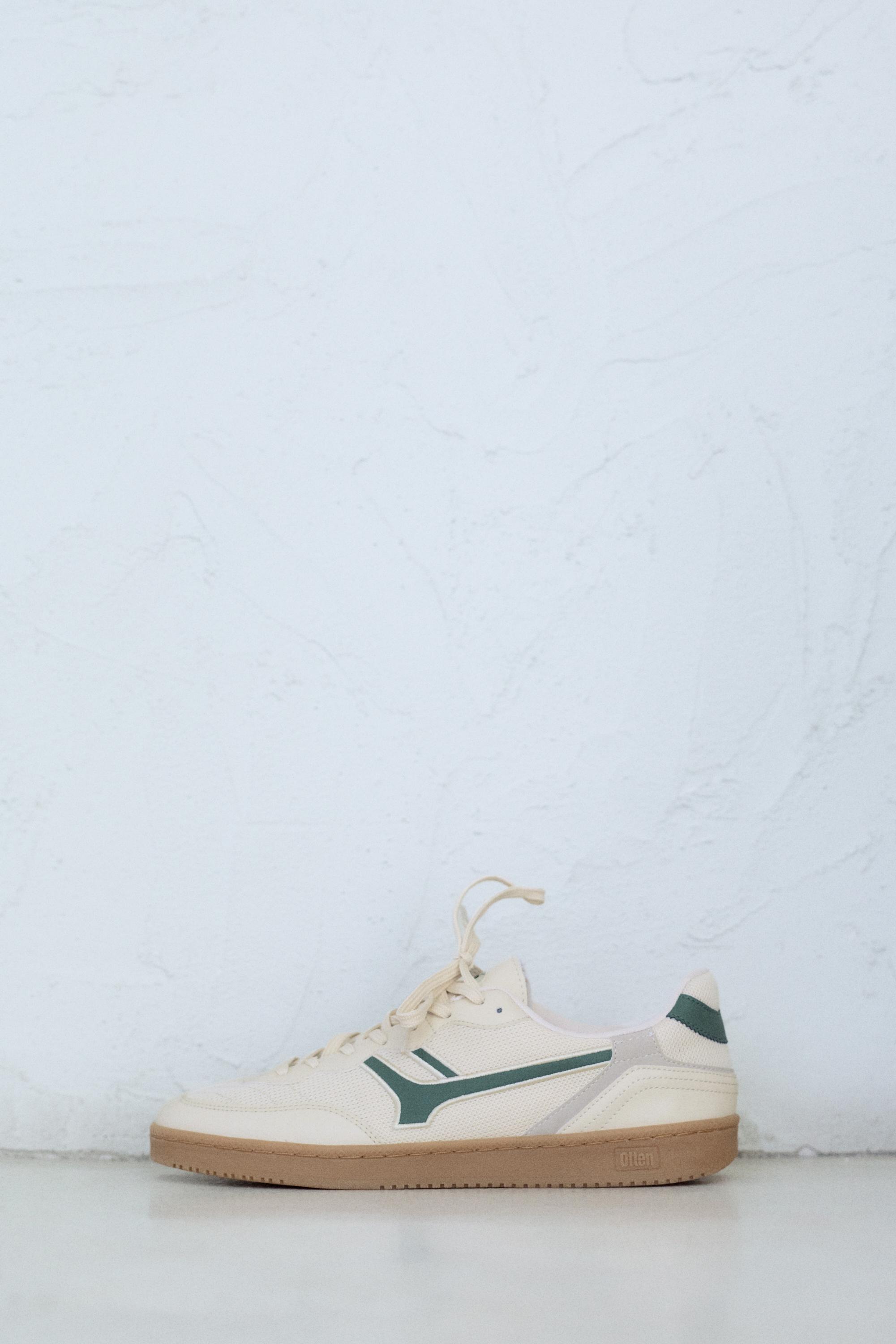 Retro fabric trainers — Ecru