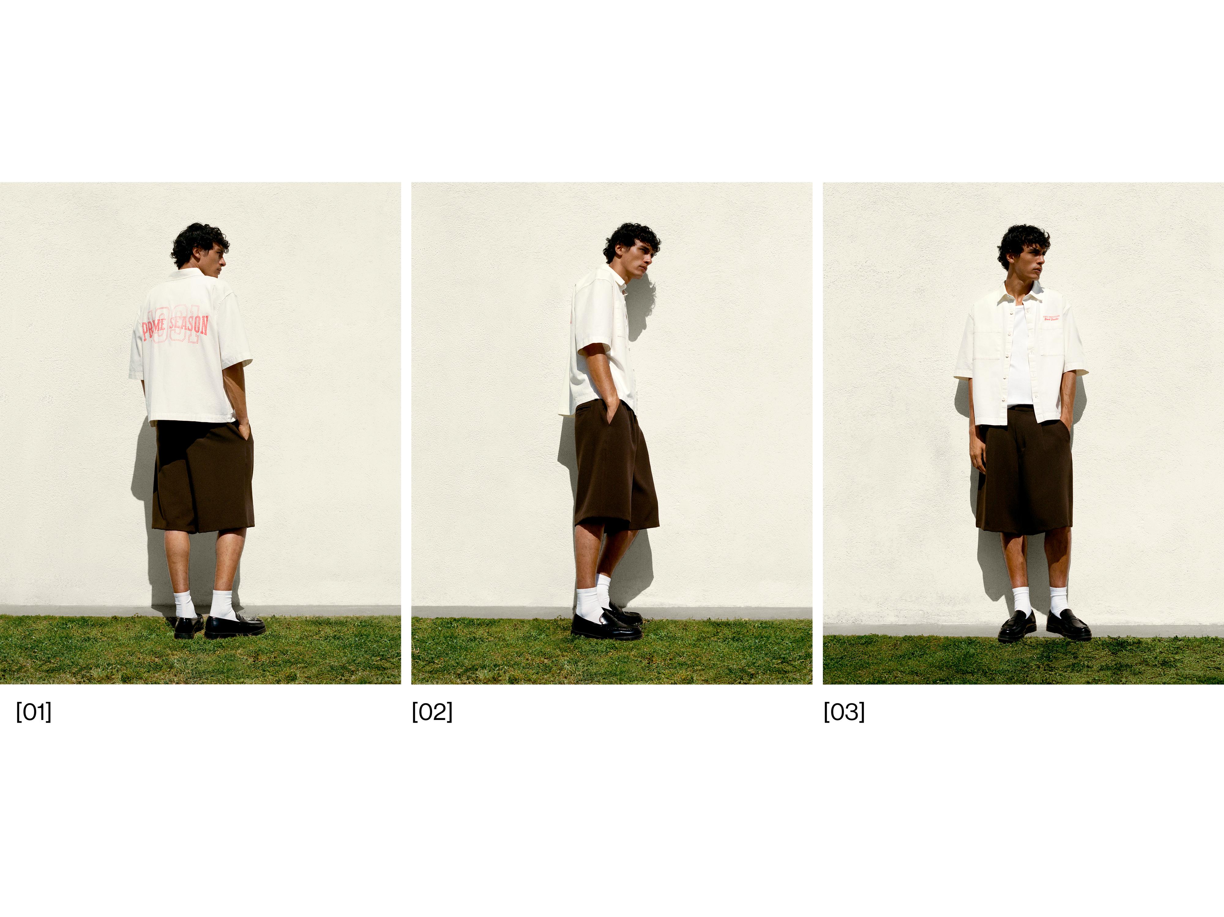 Smart Bermuda shorts with pleats — Chocolate