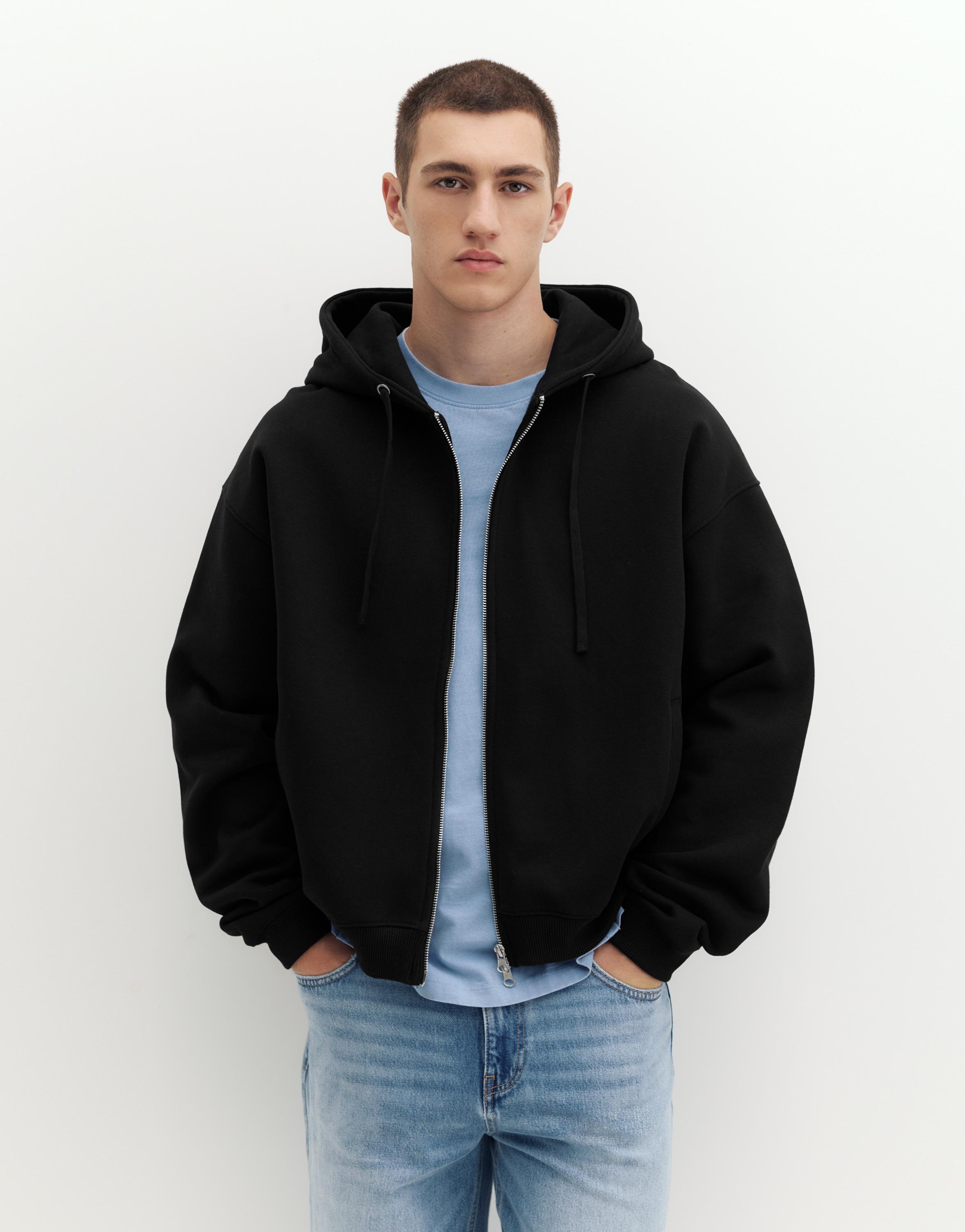 Zip-up hoodie — Black