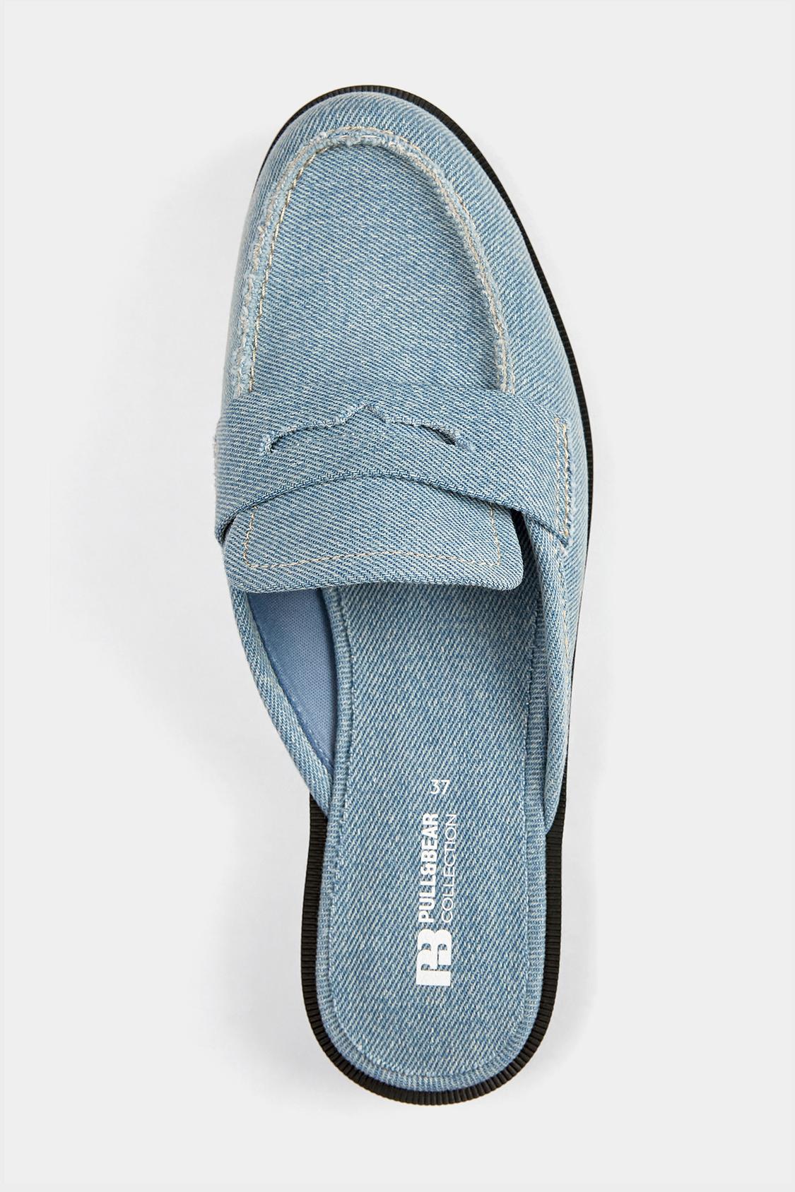 Denim mule loafers - pull&bear 