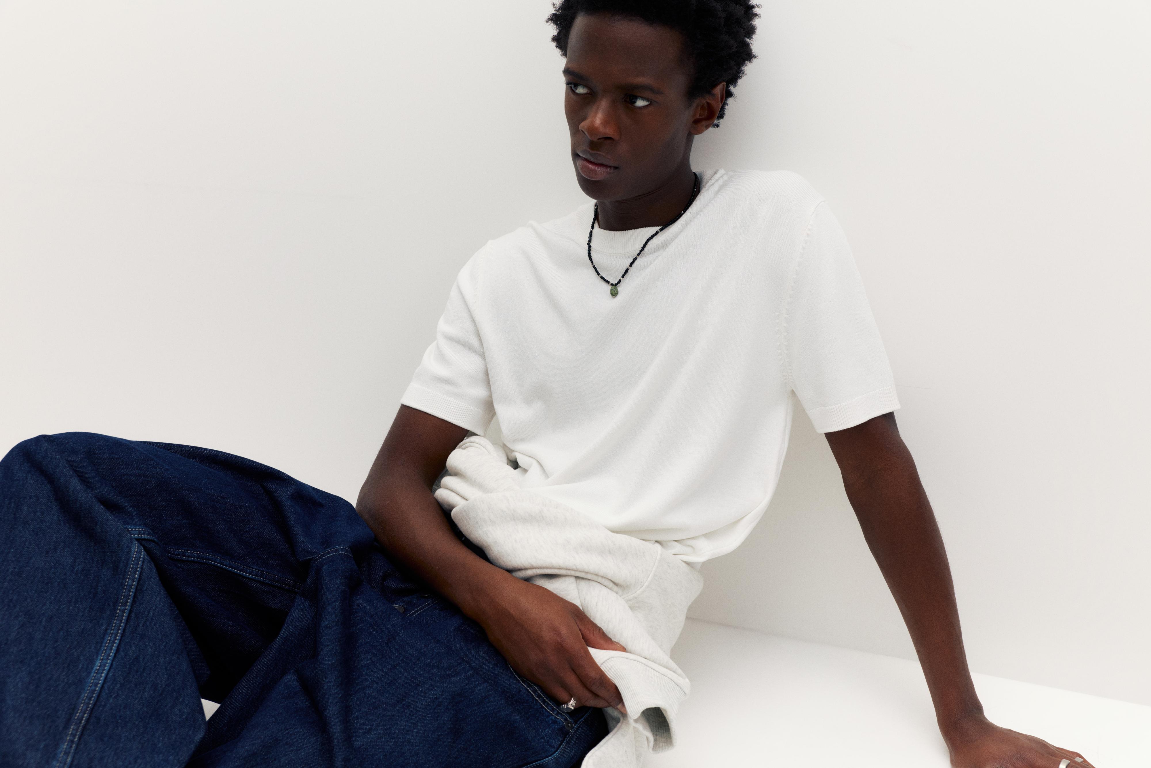 Short sleeve jumper — Off white