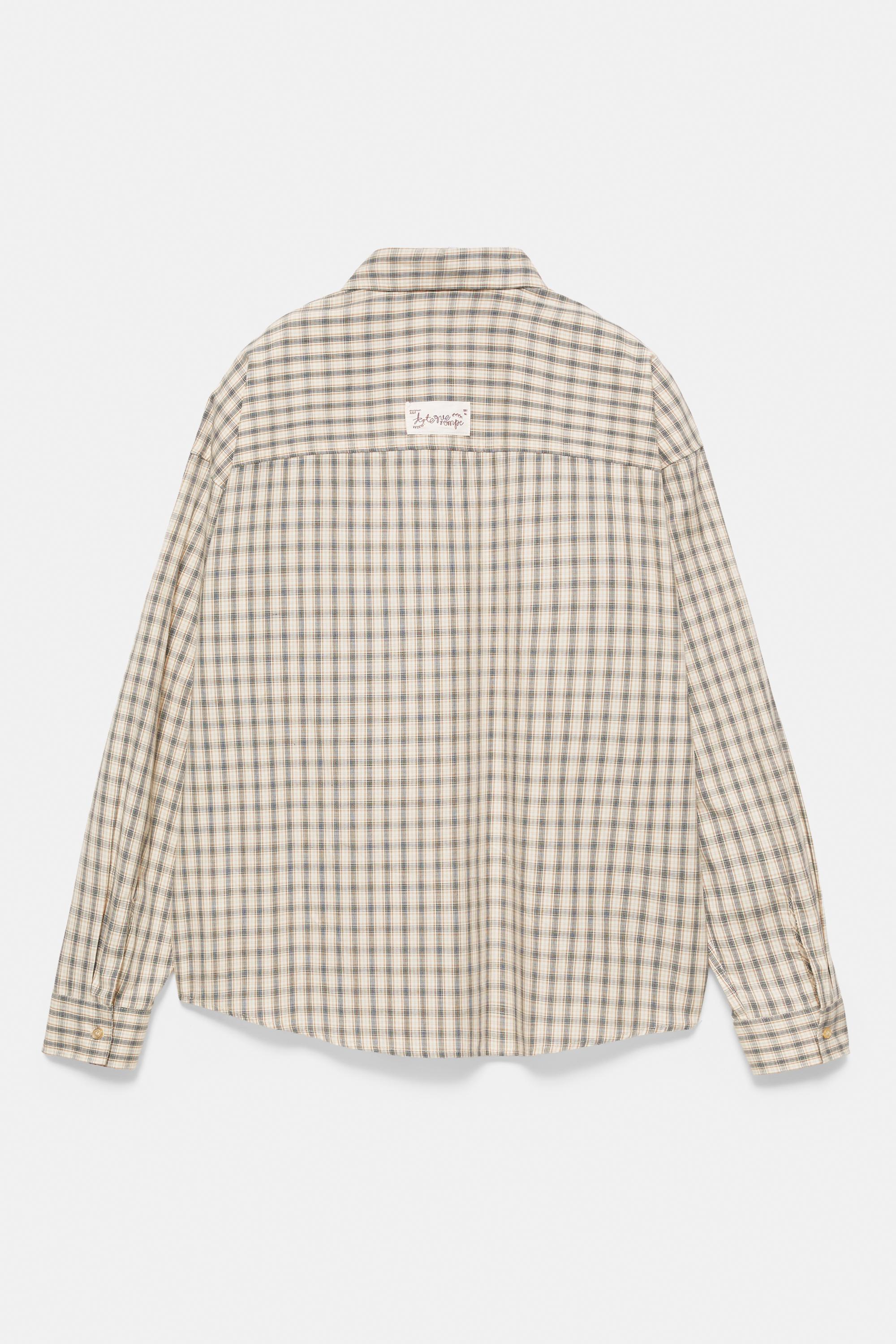 Long sleeve check shirt — Vanilla