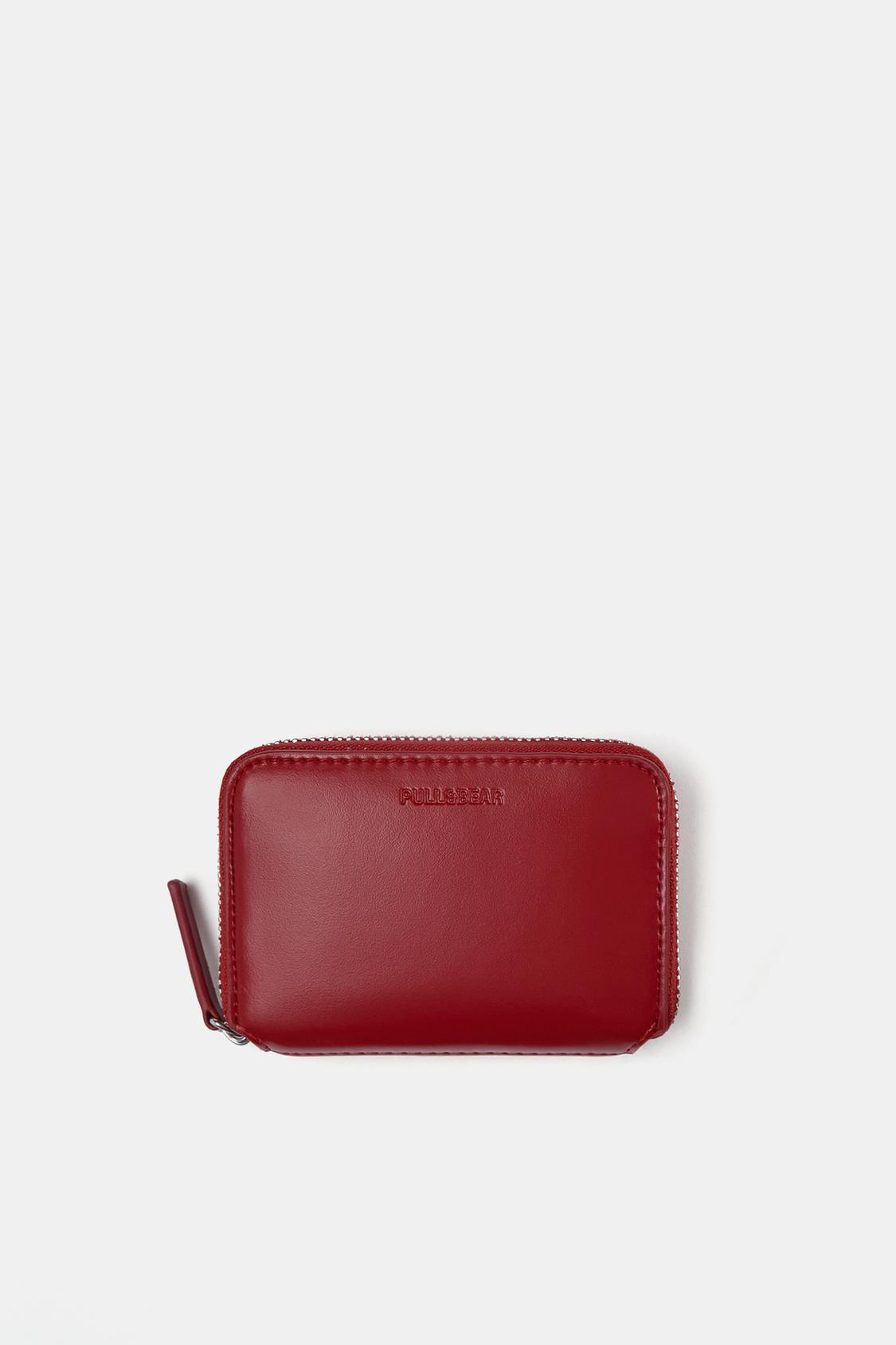 Pink Pull And Bear Card Holder Wallet Billetera Pull And Bear Faux
