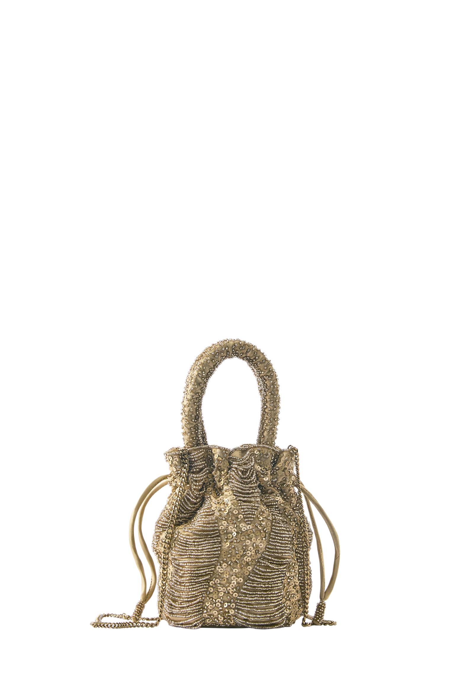 Beaded bag — Gold