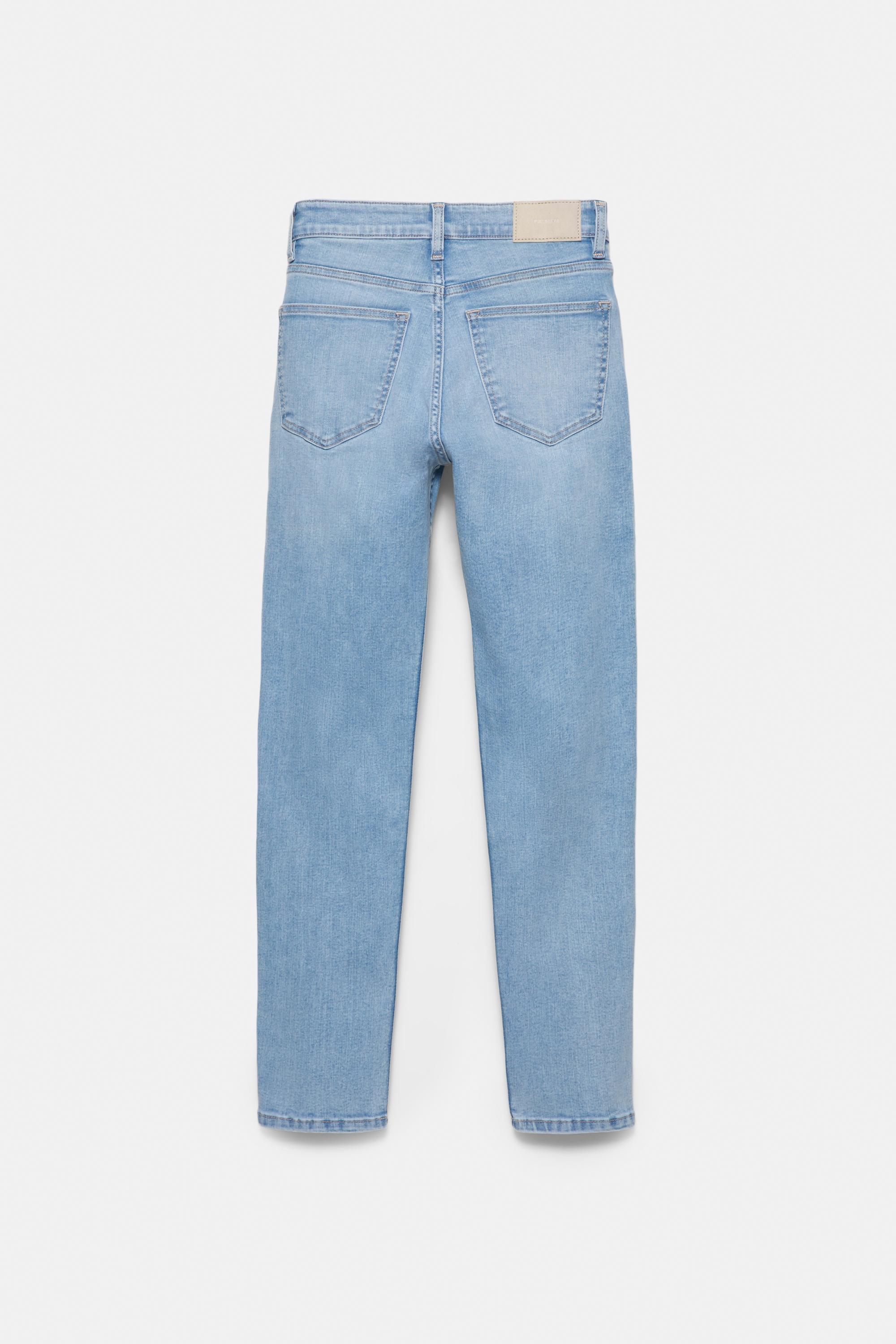 High-waist skinny jeans — Sky blue