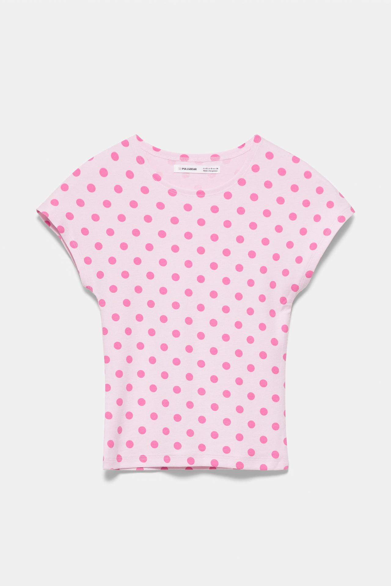 Fitted short sleeve T-shirt — Pastel pink