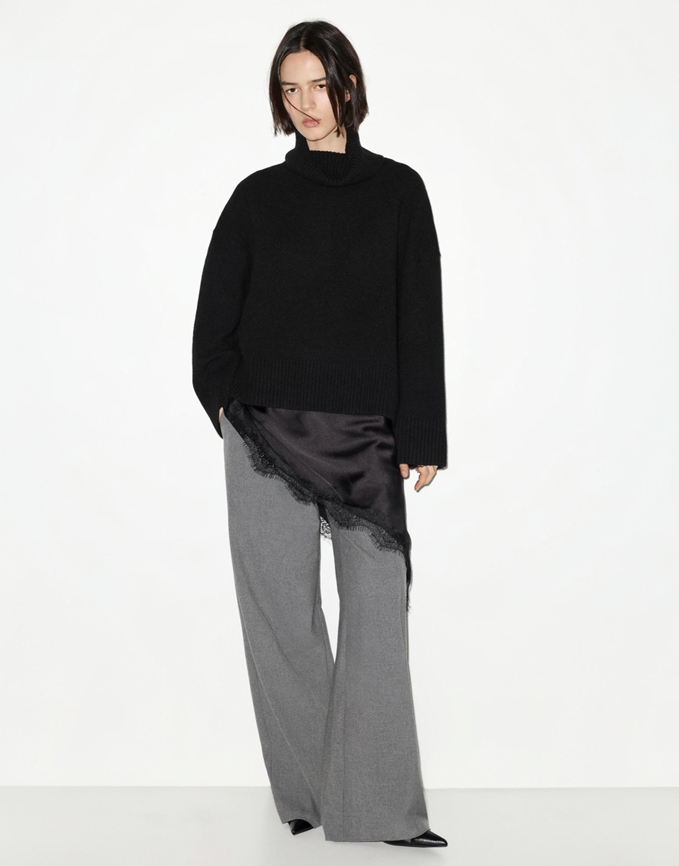 Yumuşak dik yaka kazak - Görsel 34