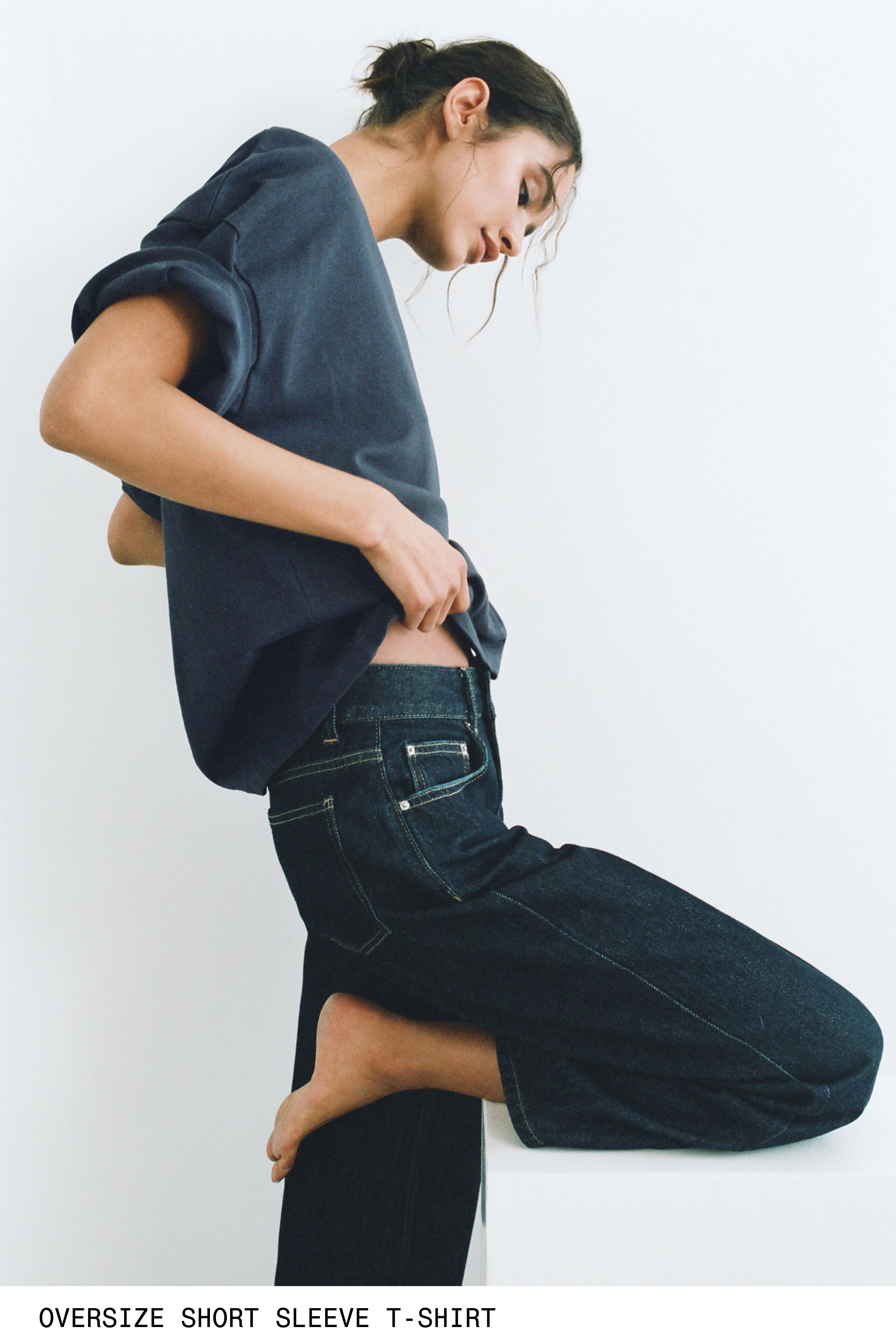 Oversize short sleeve T-shirt — Navy