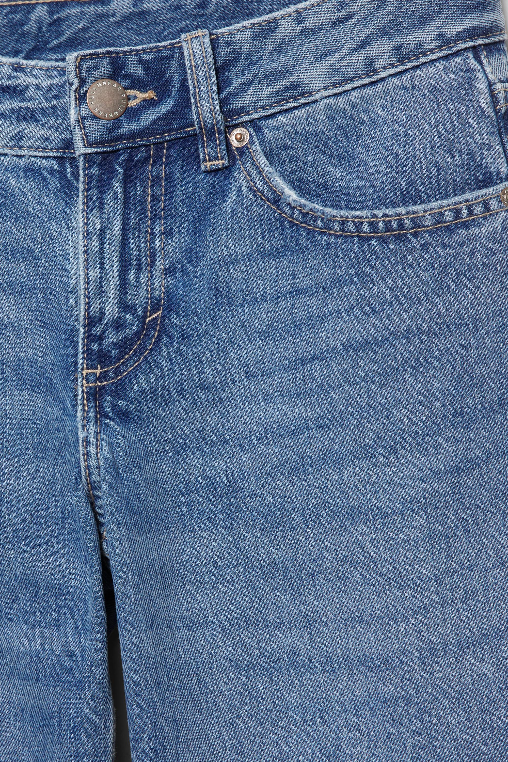 Low-rise straight-leg jeans — Medium blue