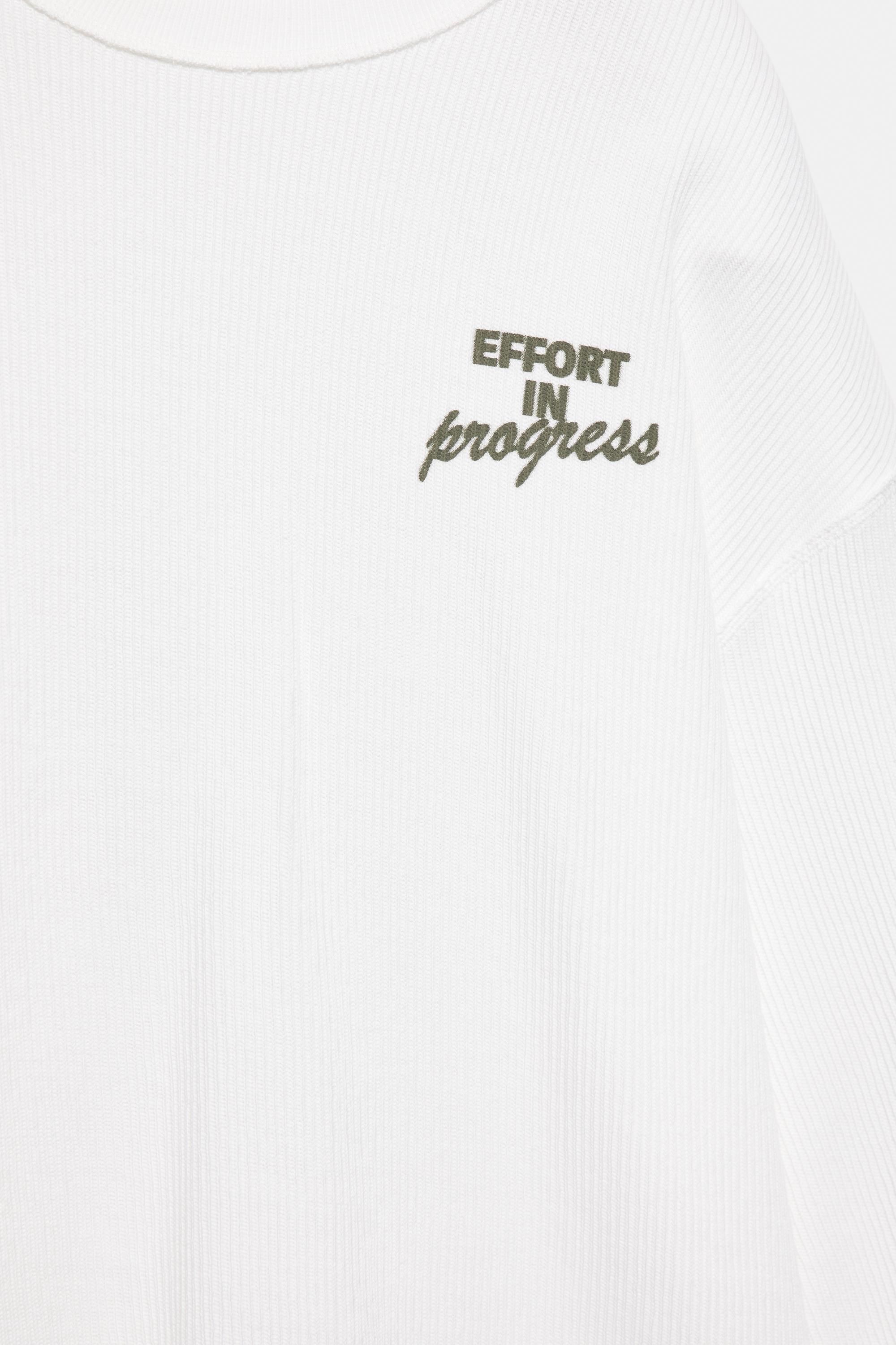 Uzun kollu yazılı tişört - Görsel 4