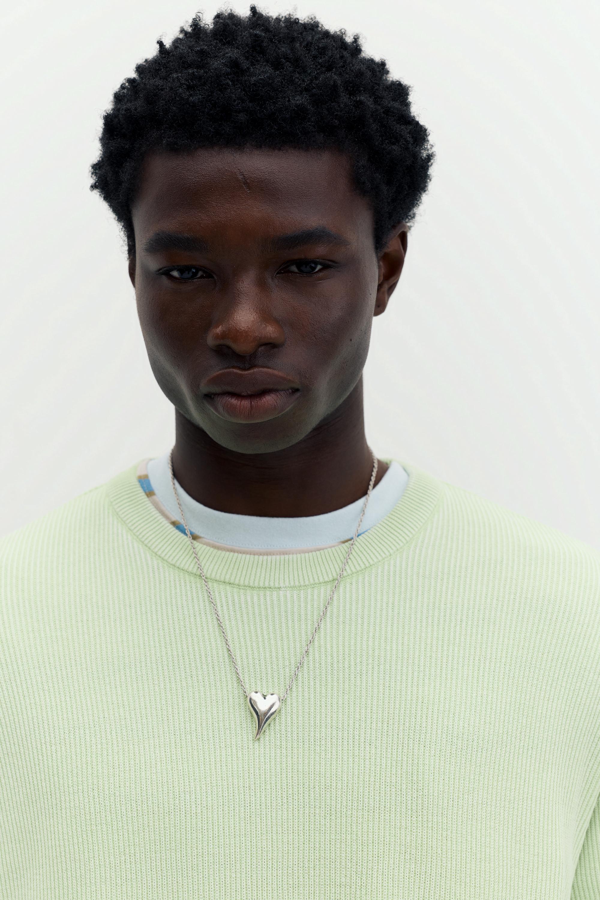 STWD round neck jumper — Faded green