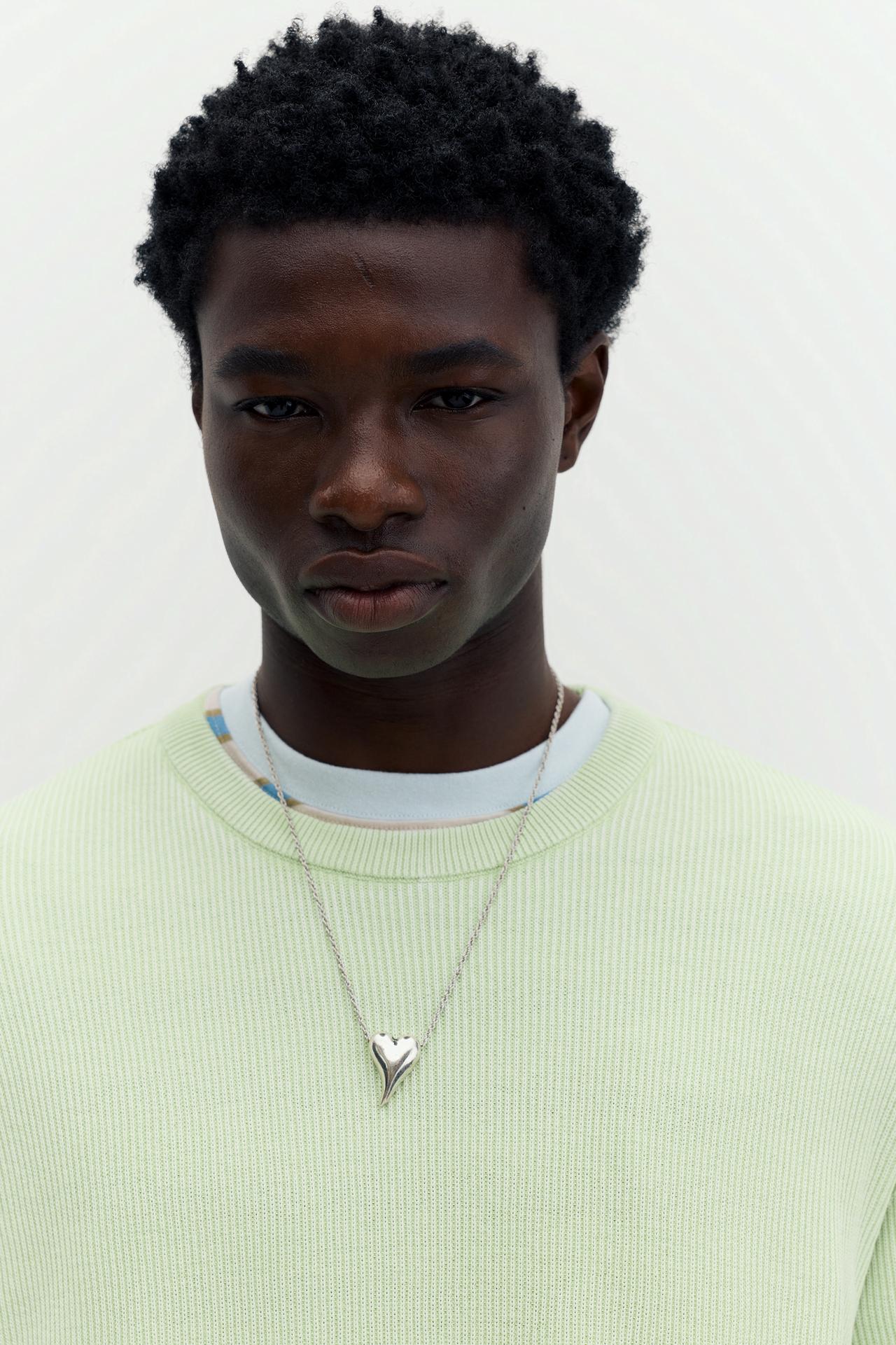 STWD round neck jumper — Faded green