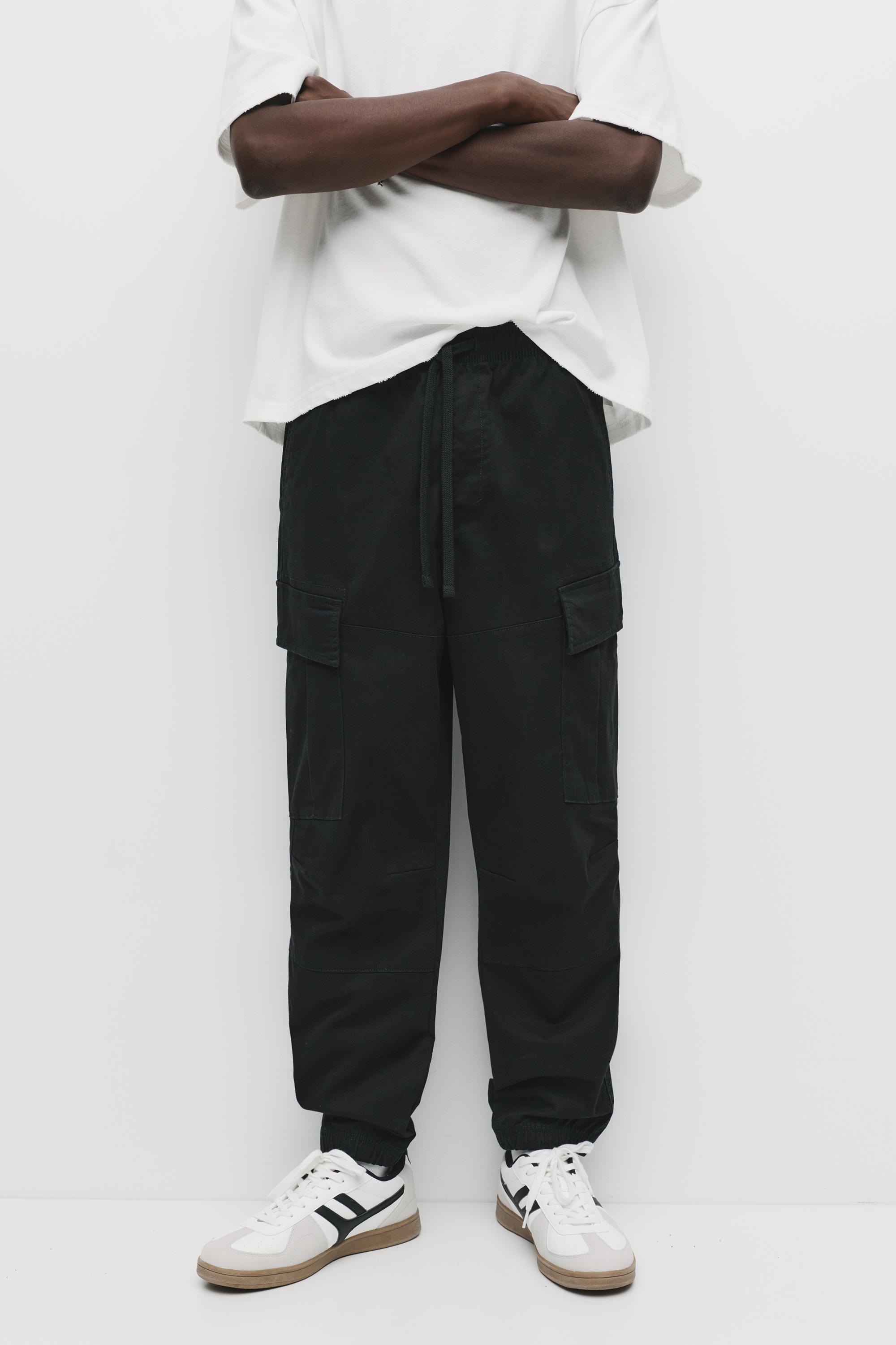 Cargo jogger trousers — Black
