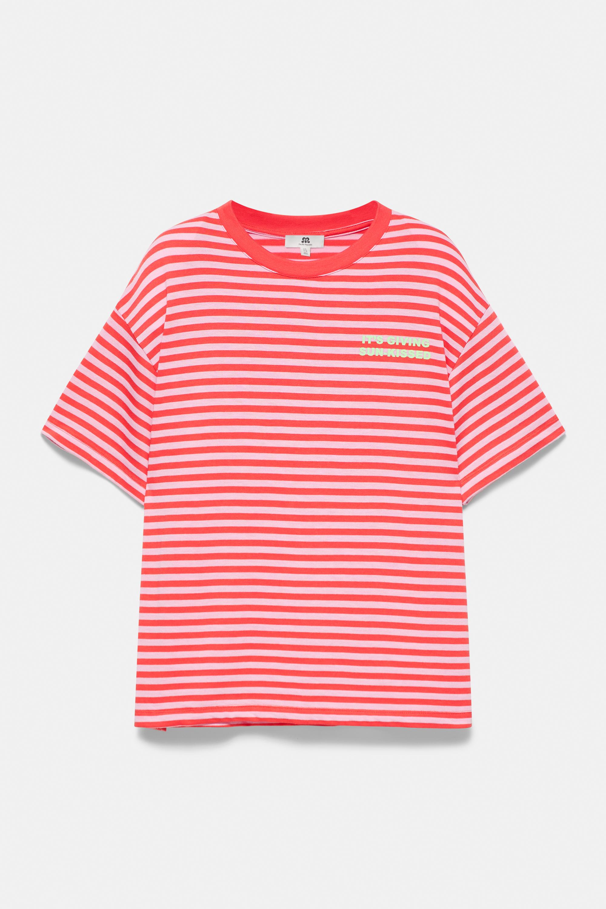 Striped T-shirt with text — 0-964