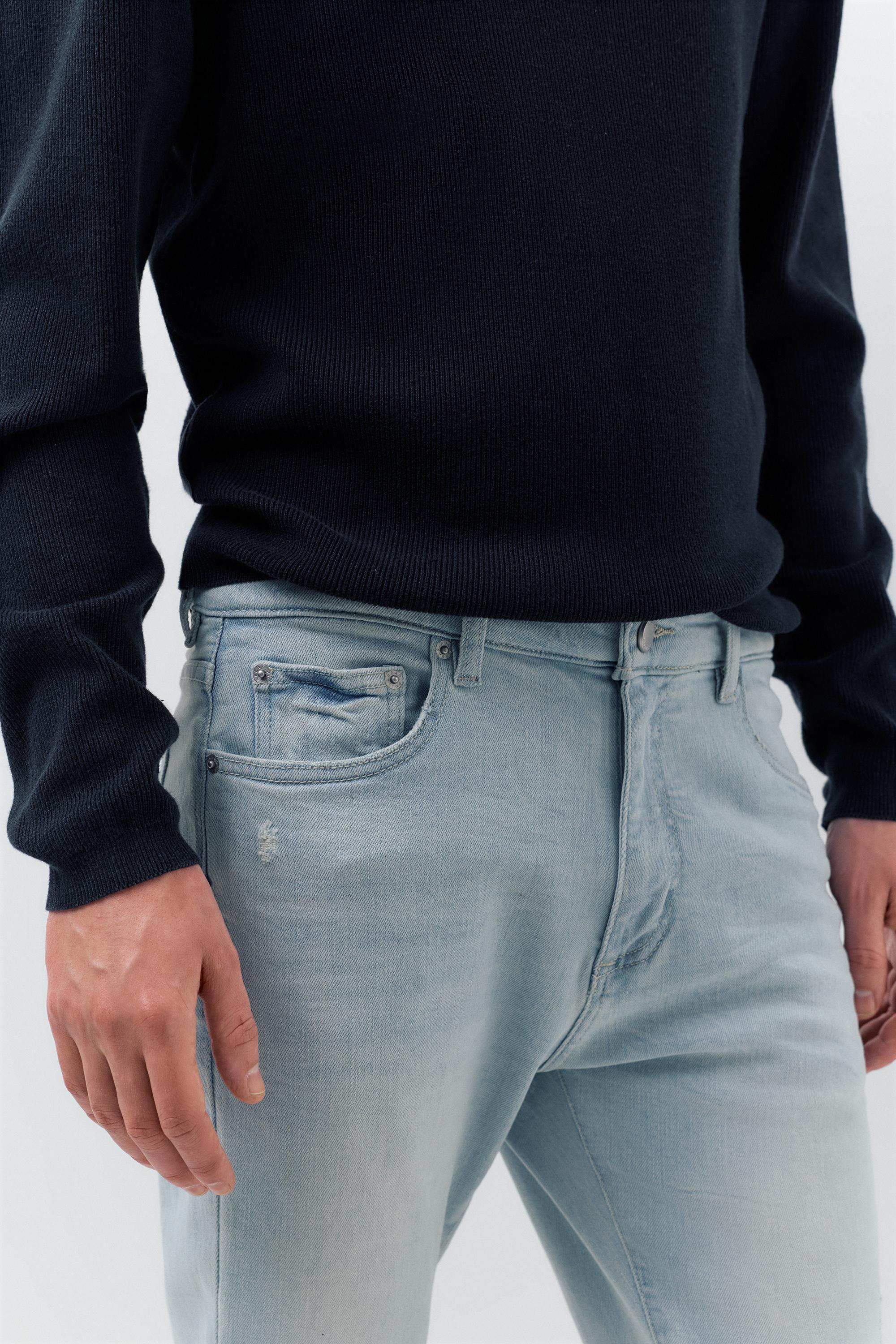Ripped skinny jeans — Pale indigo