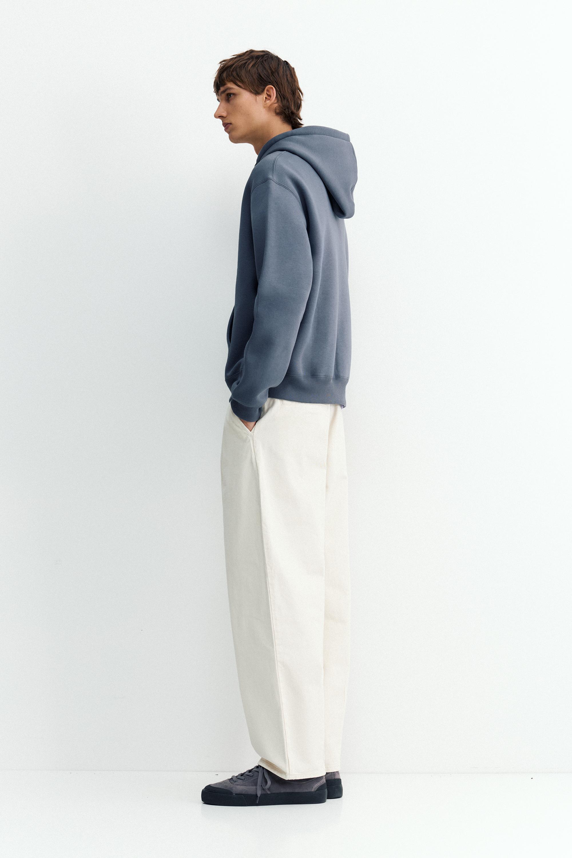 Basic hoodie — Grey blue