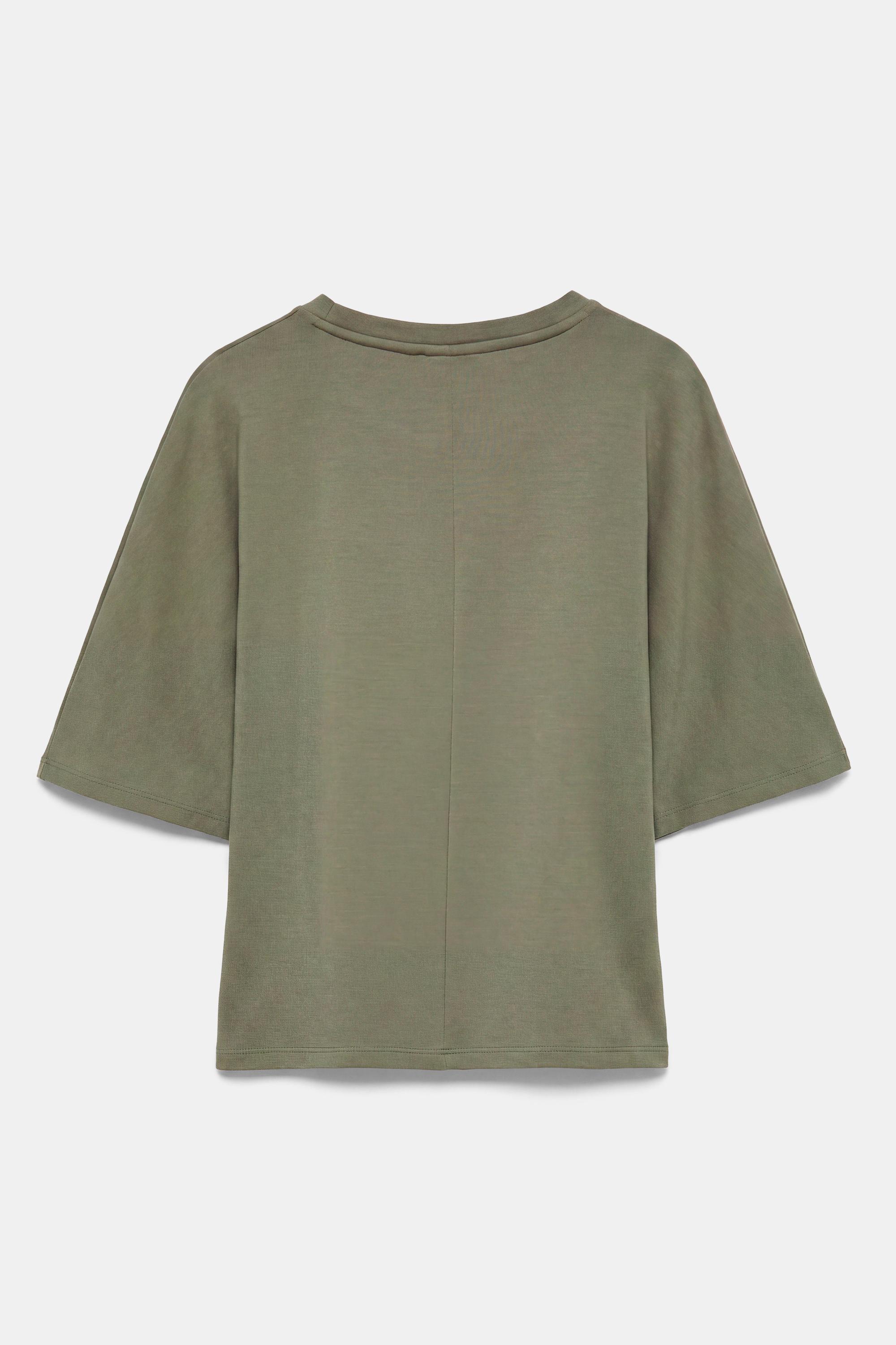 Modal batwing sleeve T-shirt — Khaki