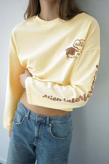 Long sleeve cat T-shirt — Butter 1