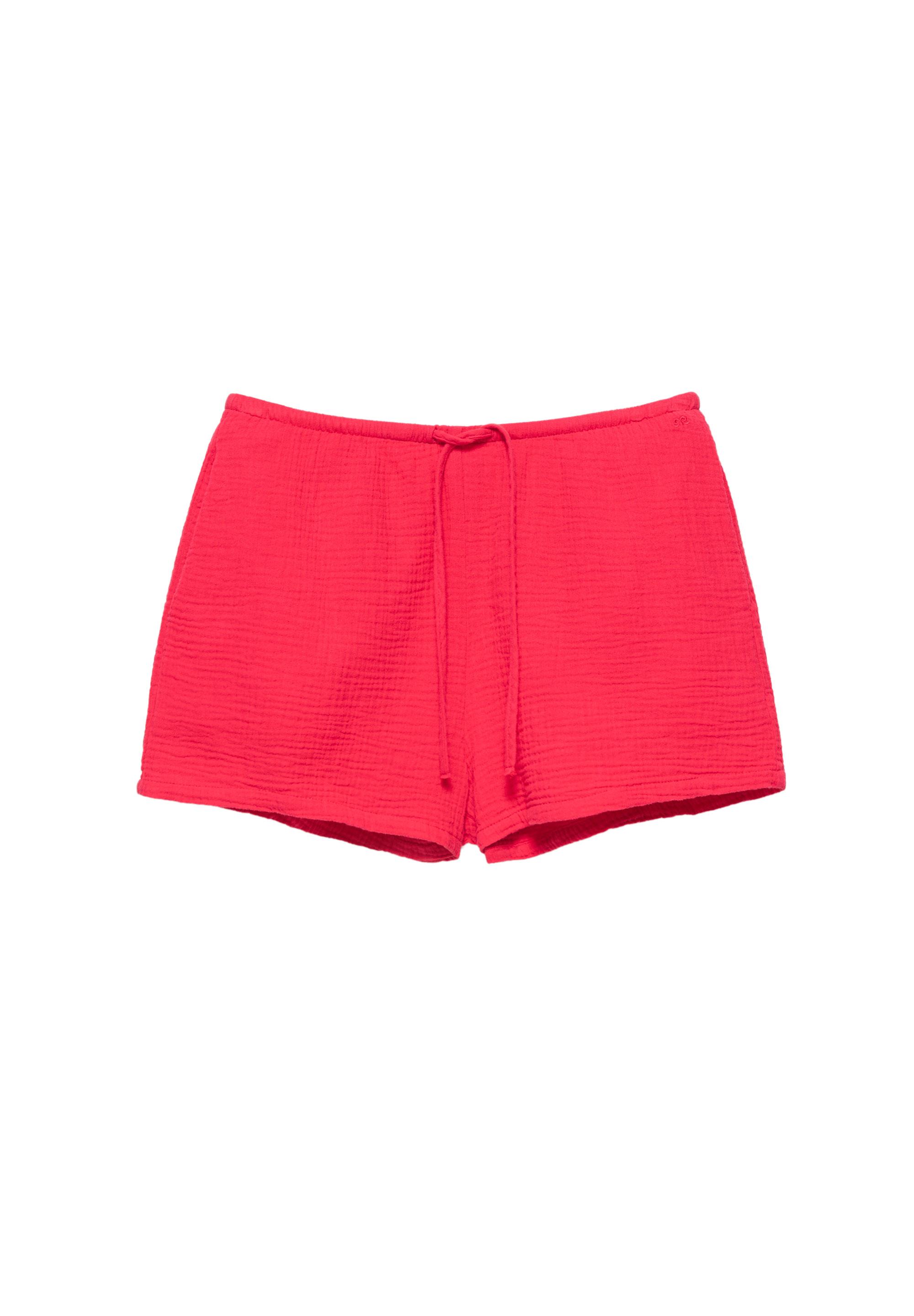 Crepe shorts — Red