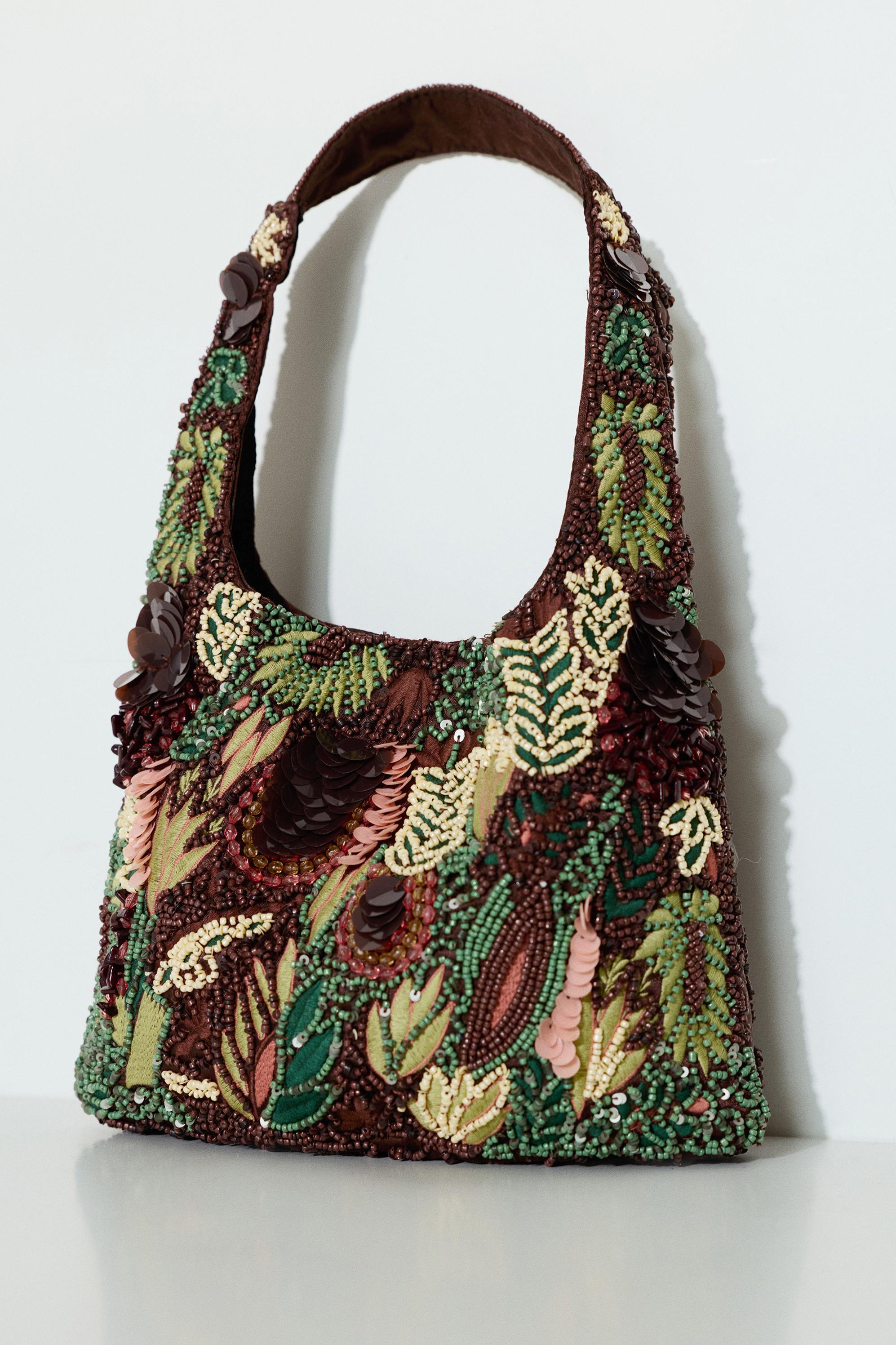 Boncuklu omuz çantası - Görsel 13