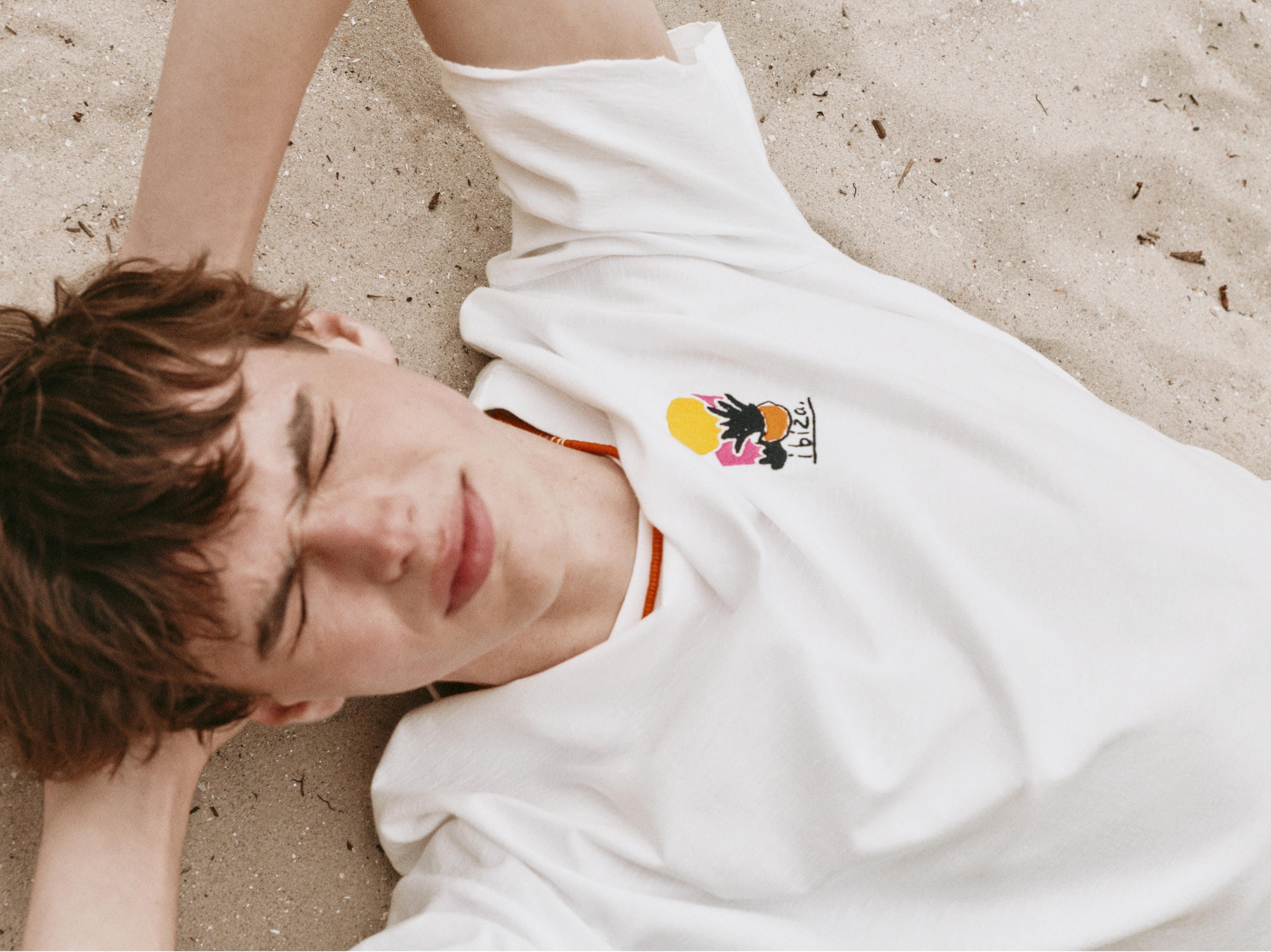 Ibiza graphic boxy-fit T-shirt — White