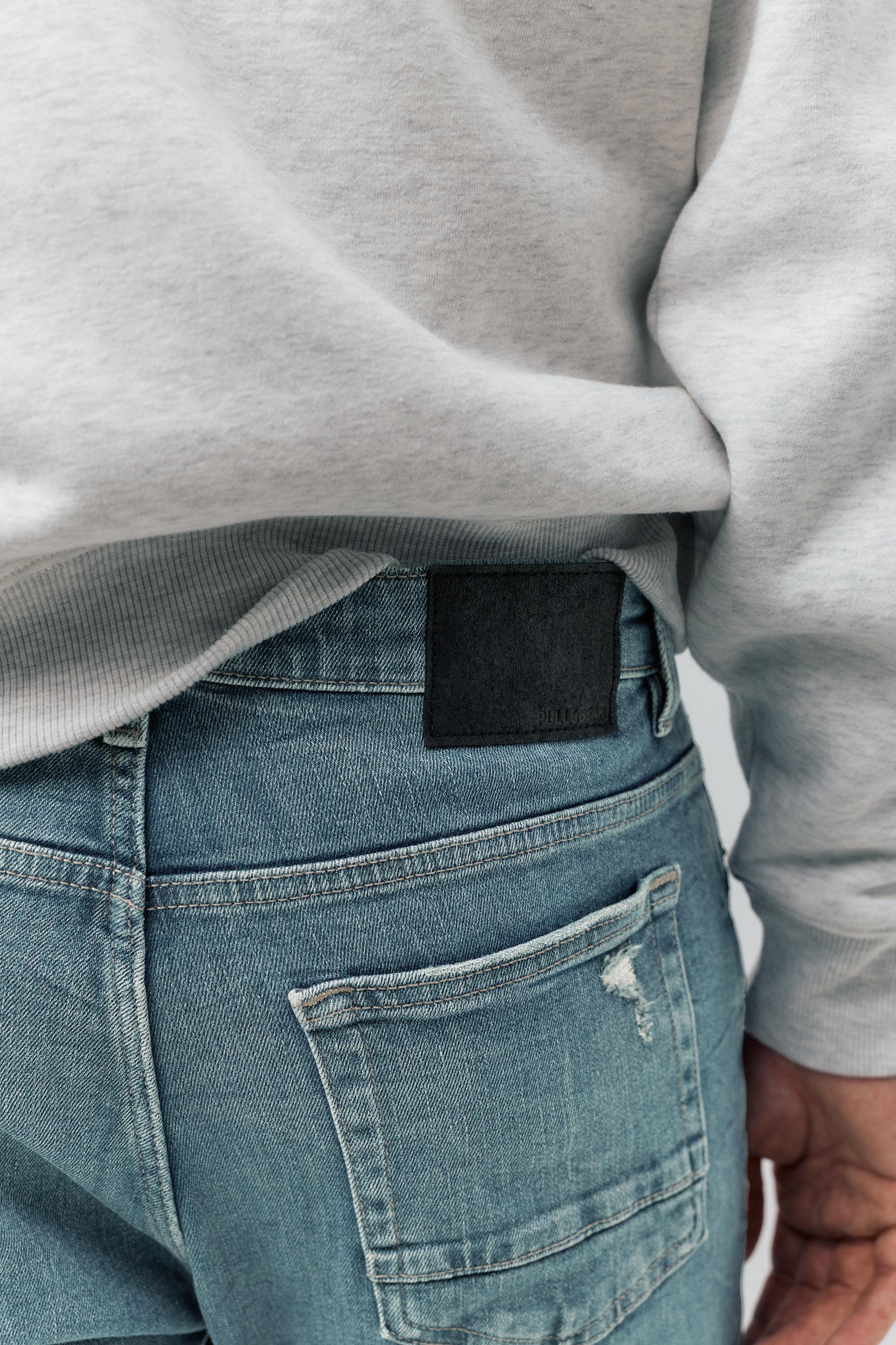 Ripped skinny jeans — Neon blue